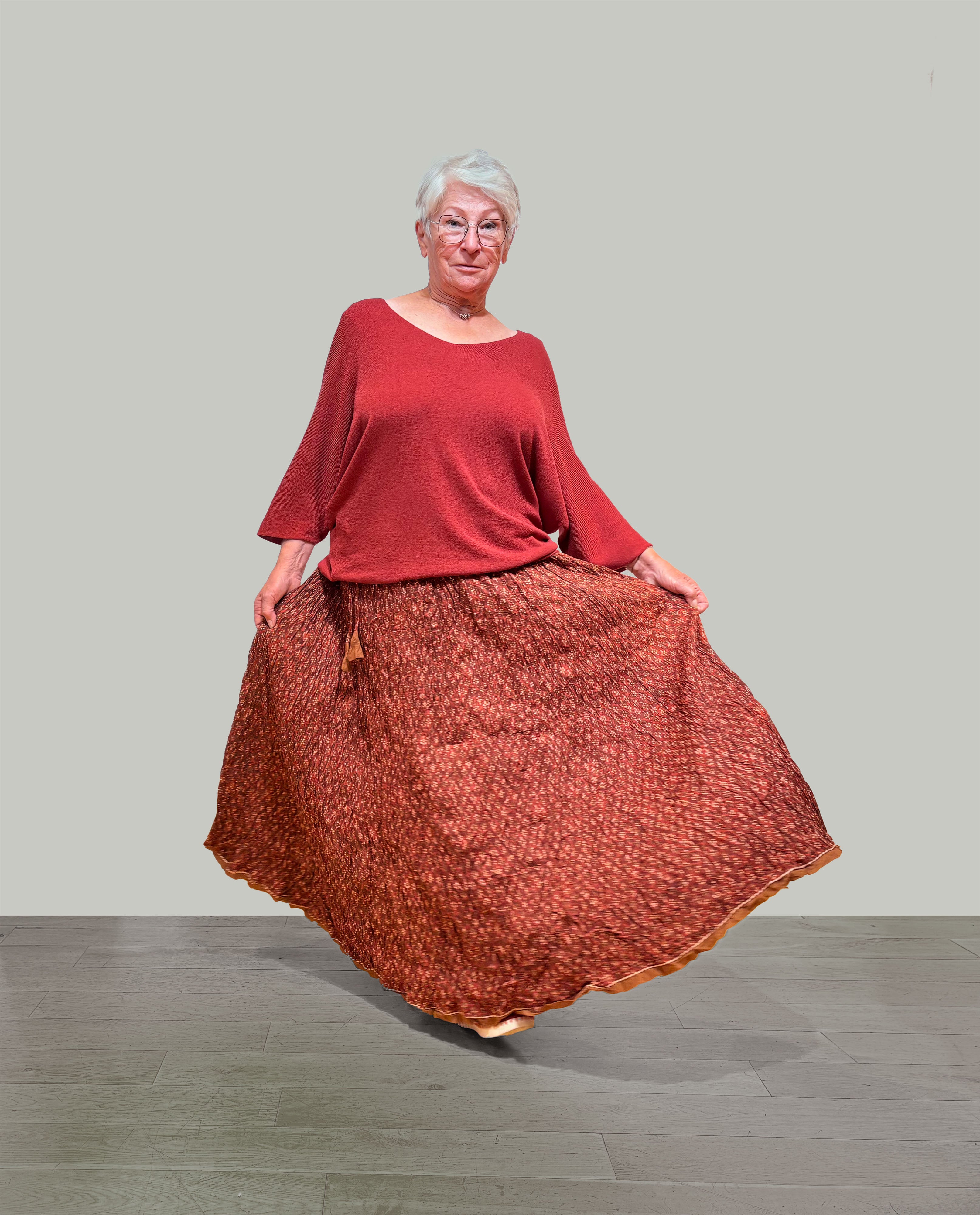 The Marigold Whisper Hand Block Printed Skirt