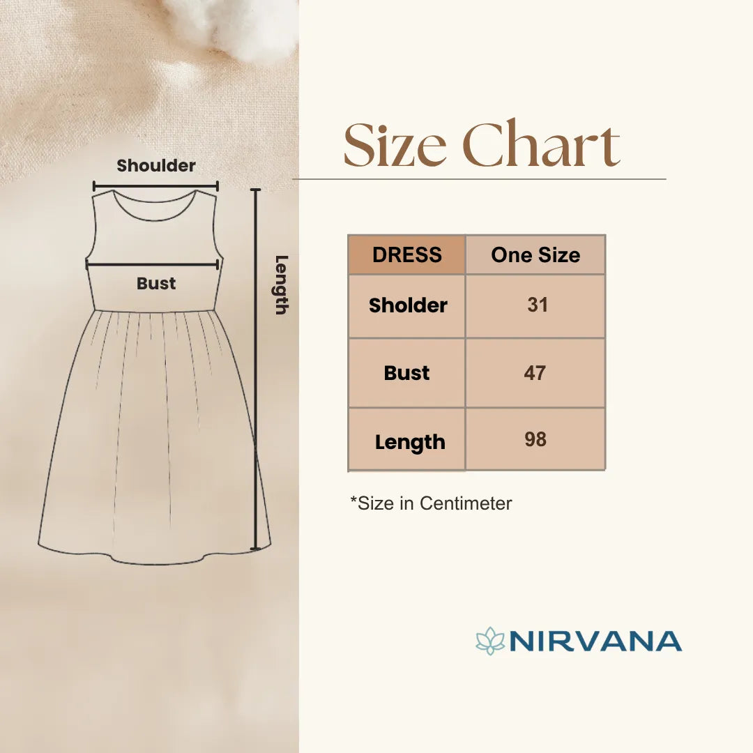 Lagoon Petal Hand Block Printed Dress