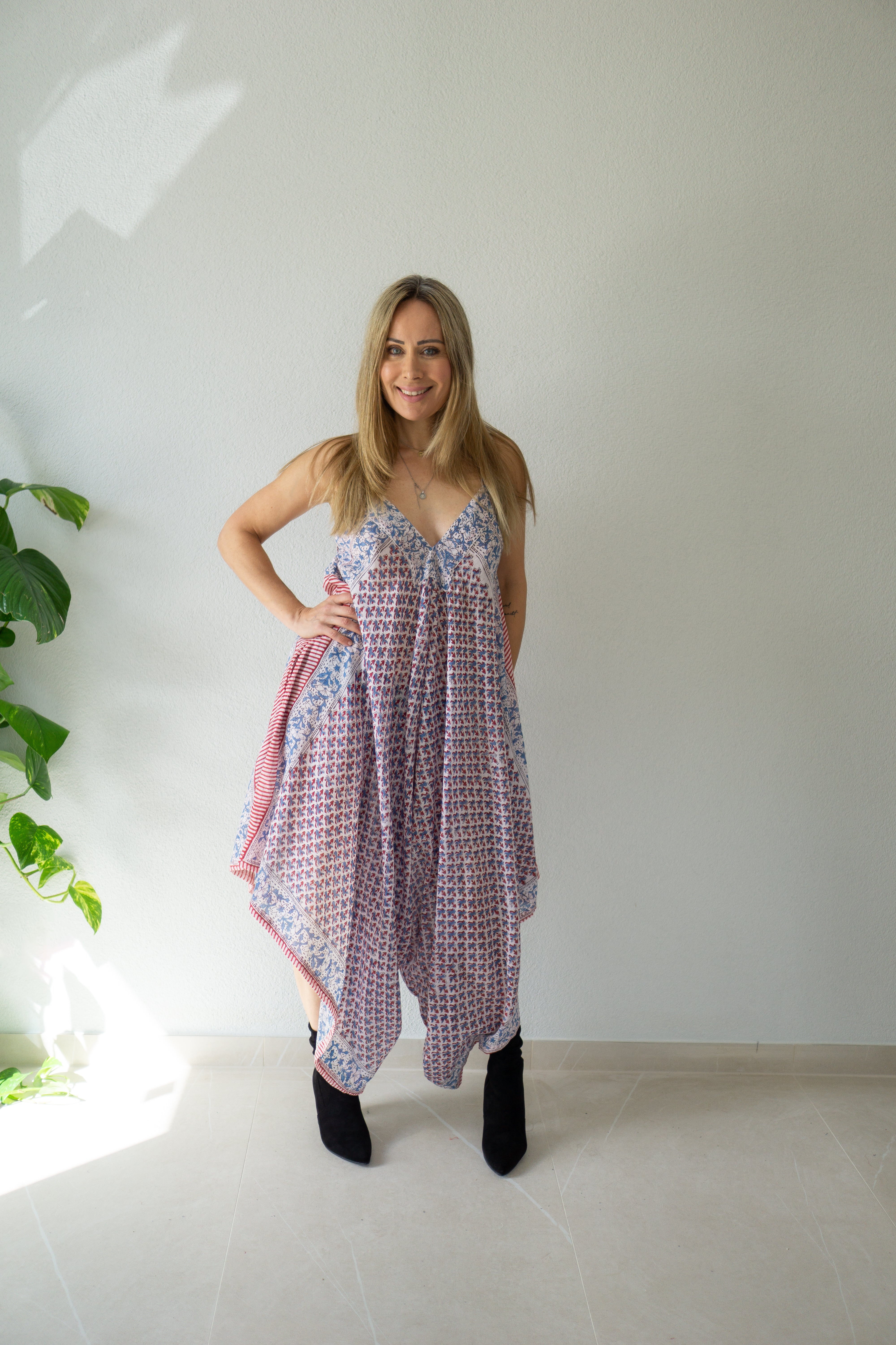 Roselyn Flow Hand Block Printed Dress