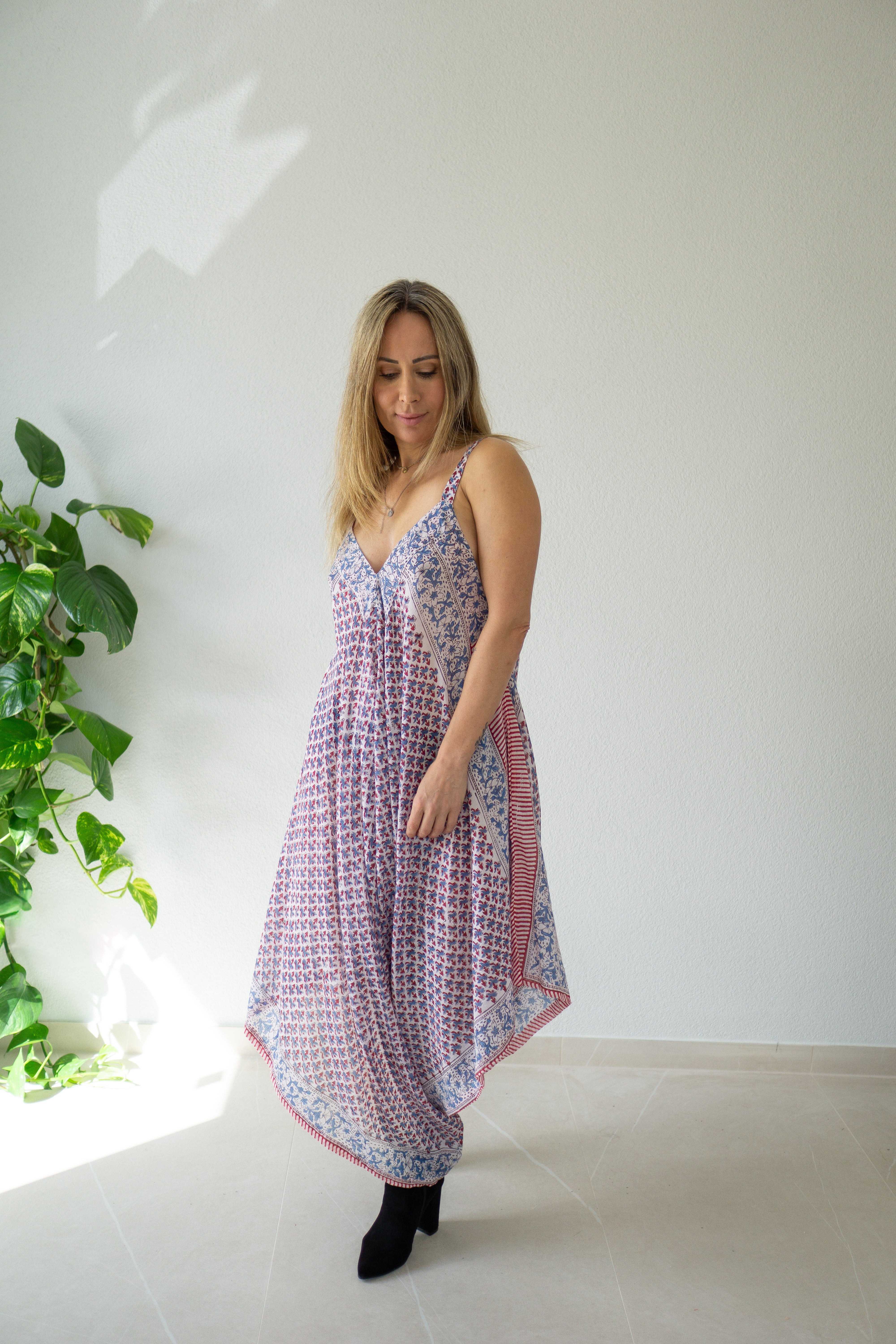 Roselyn Flow Hand Block Printed Dress