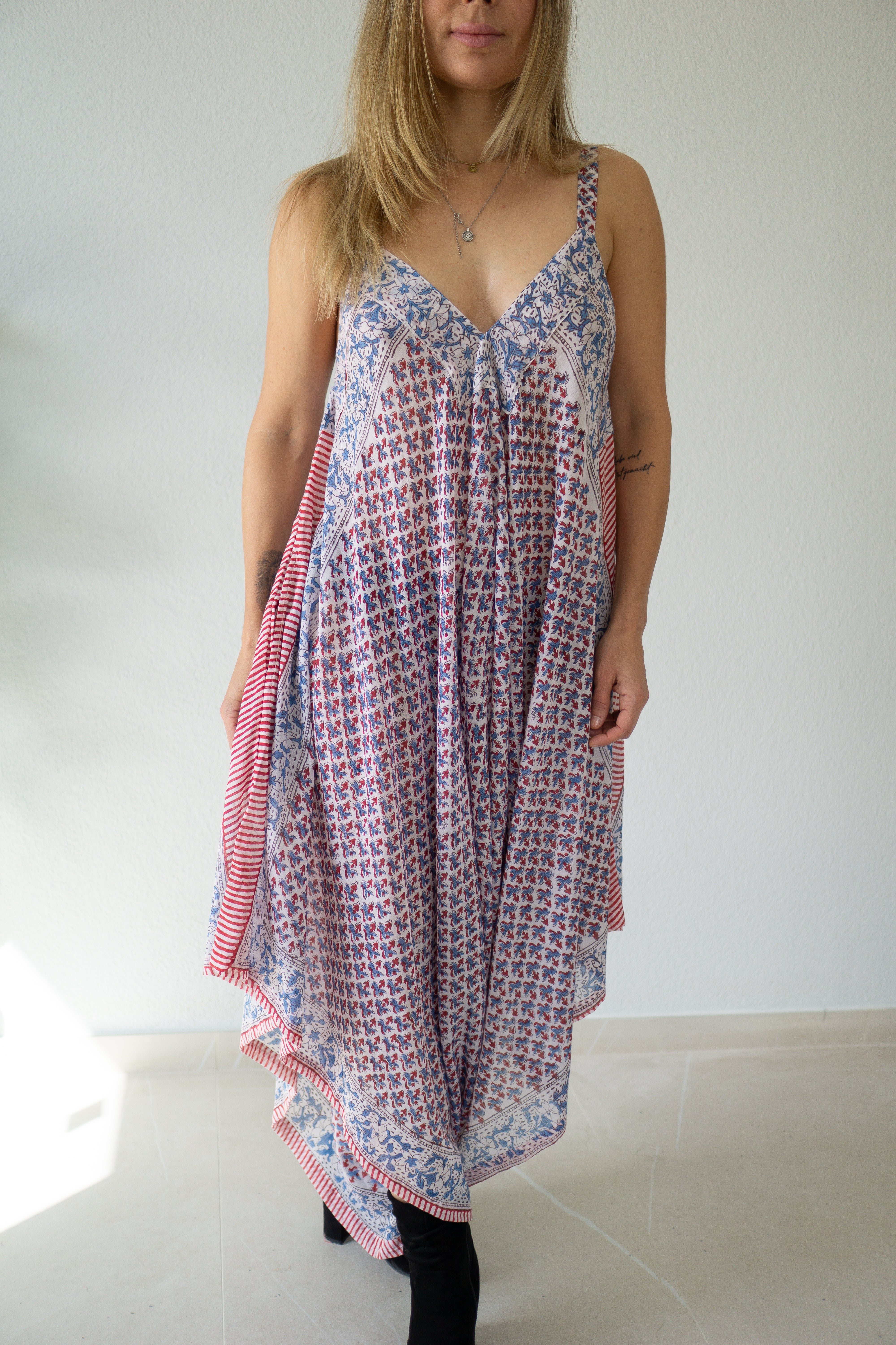 Roselyn Flow Hand Block Printed Dress