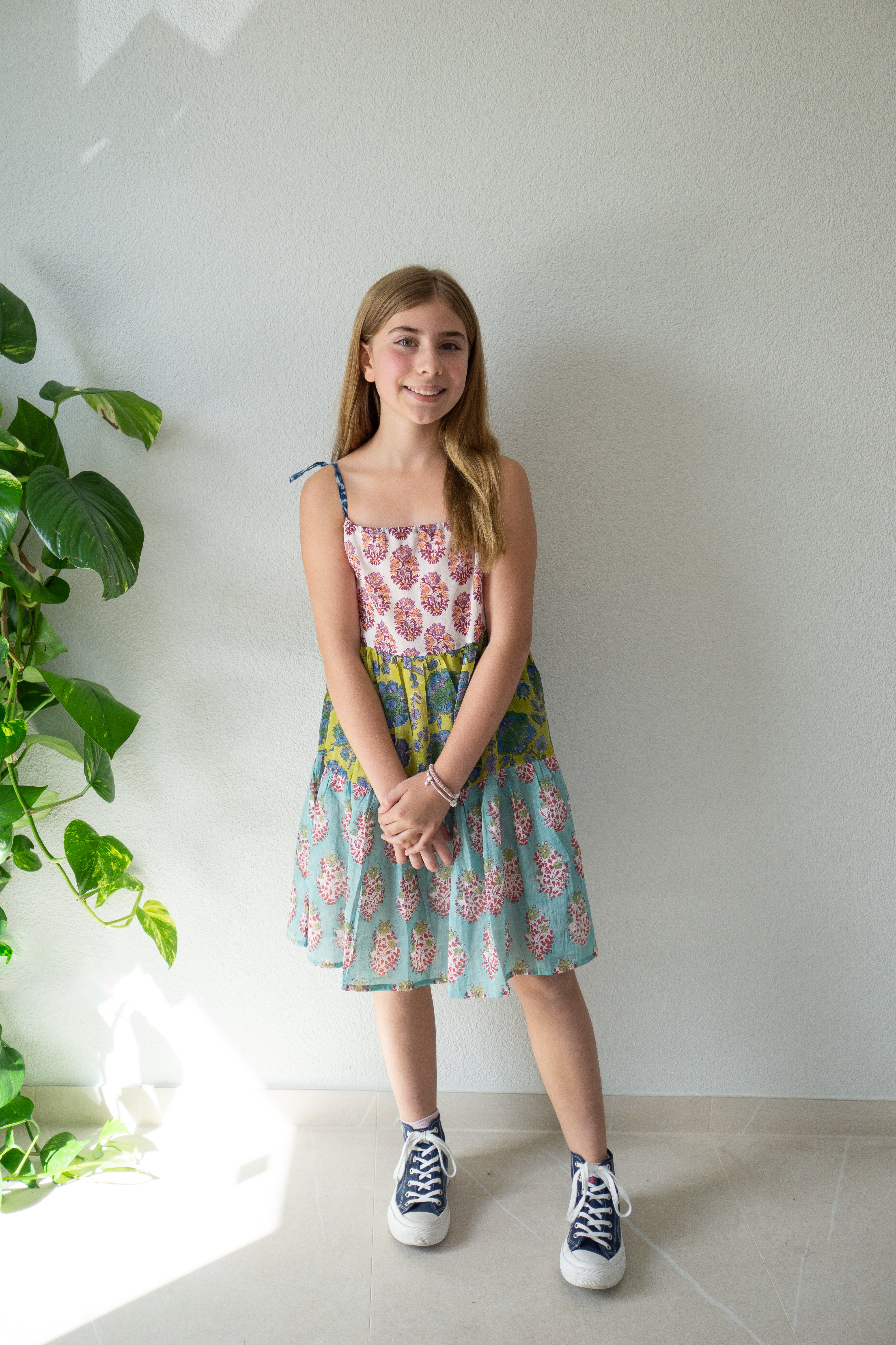 Petal Parade Hand Block Printed Dress