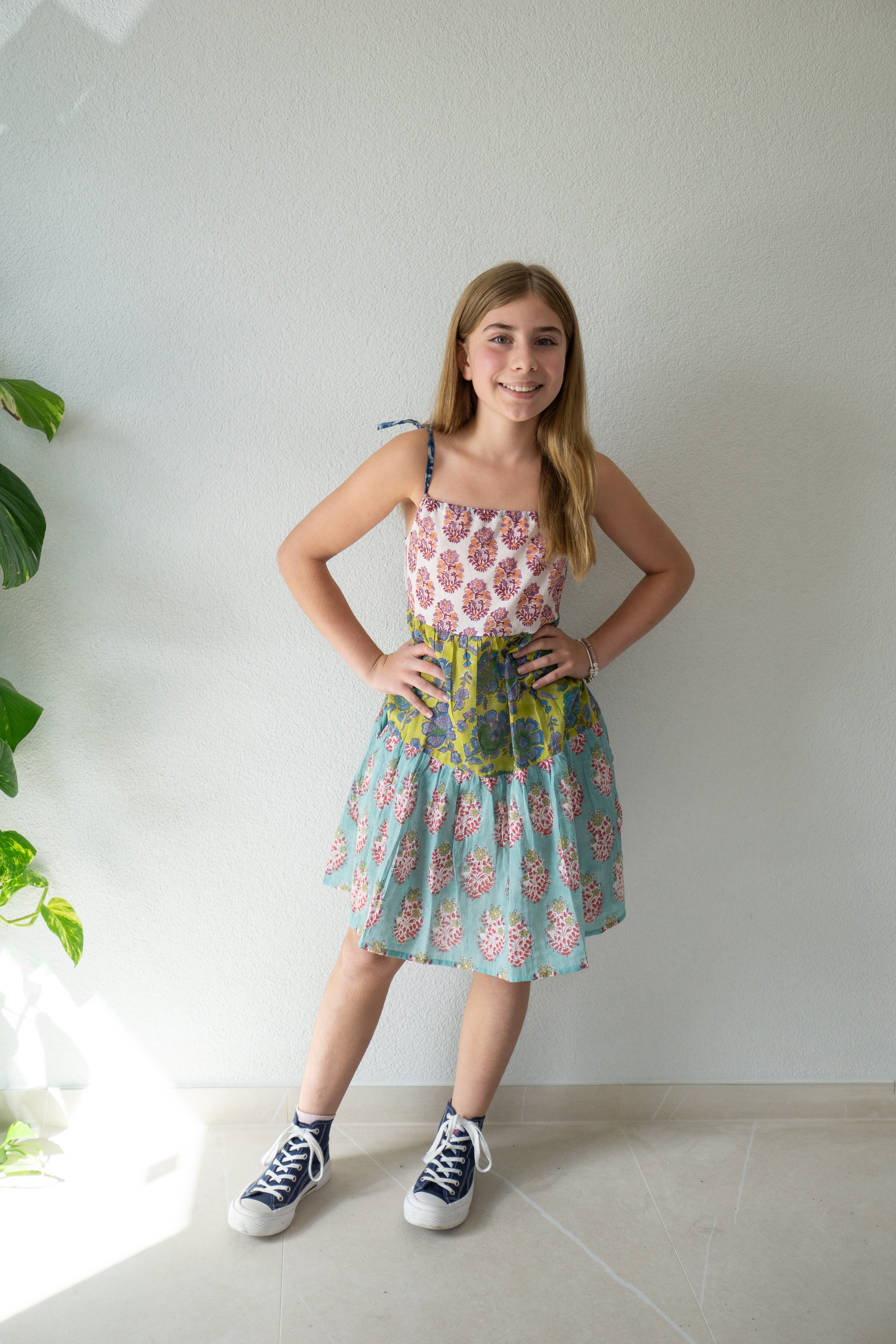 Petal Parade Hand Block Printed Dress