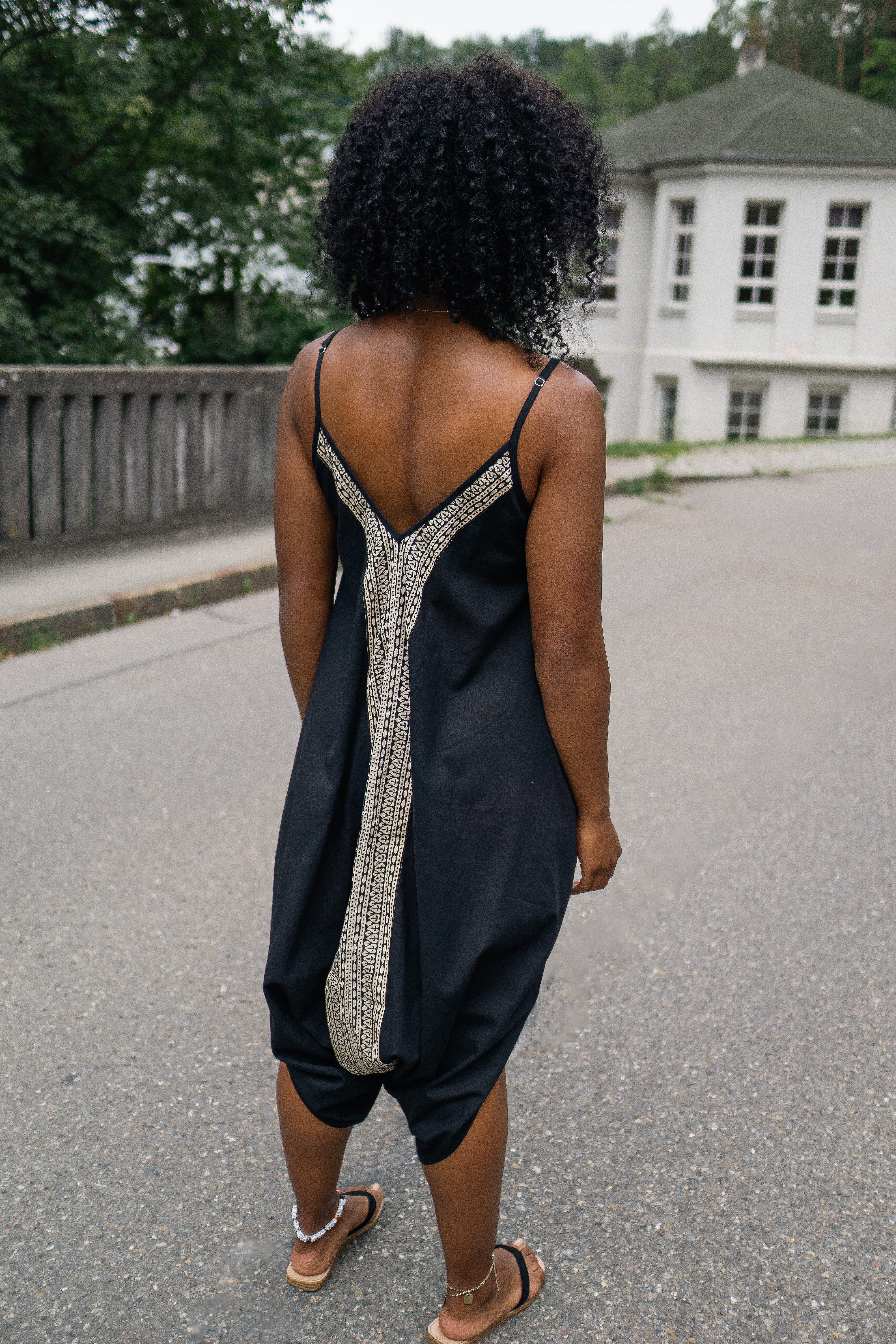 Onyx Essence Hand Block Printed Dress