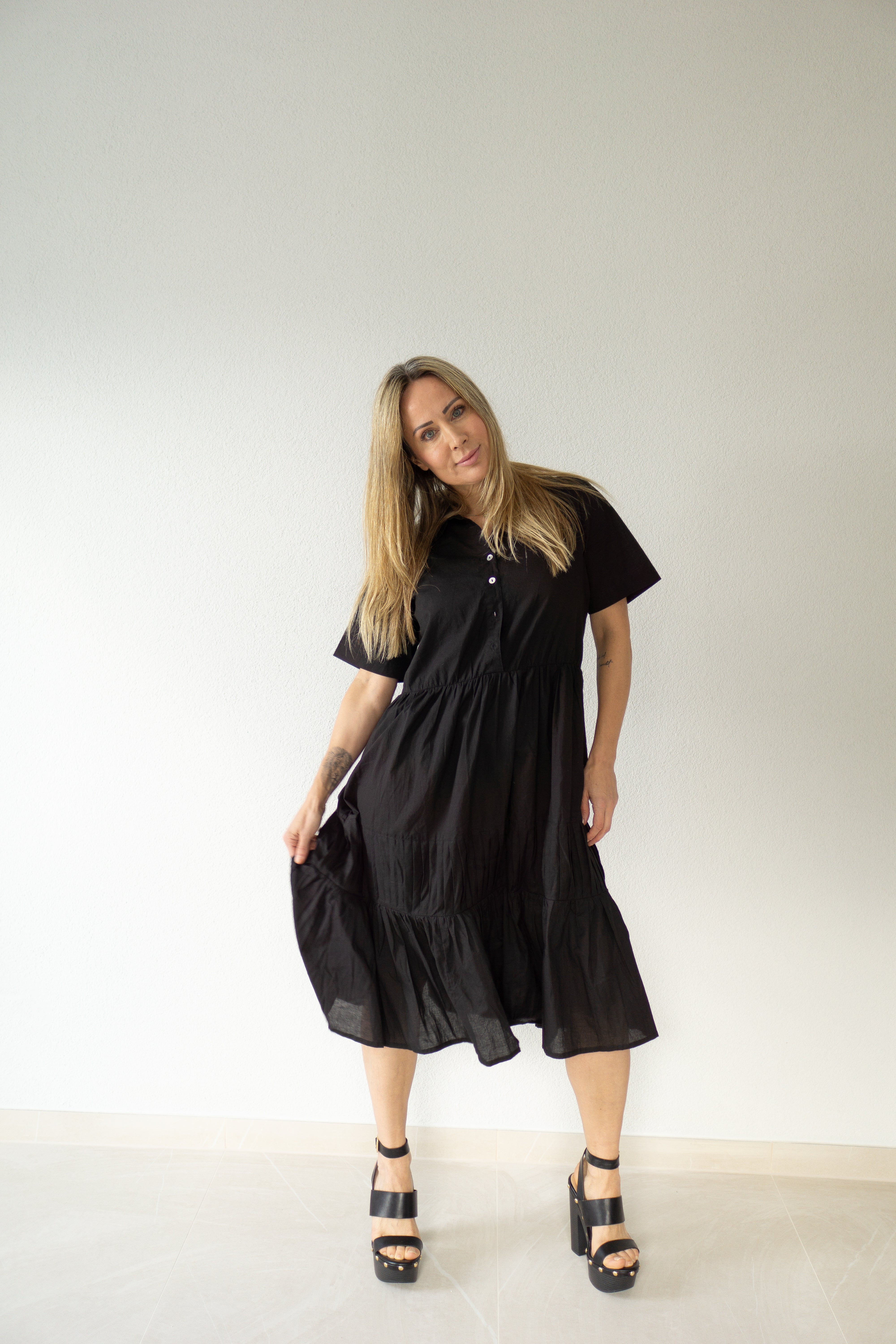 Black Essence Cotton Dress