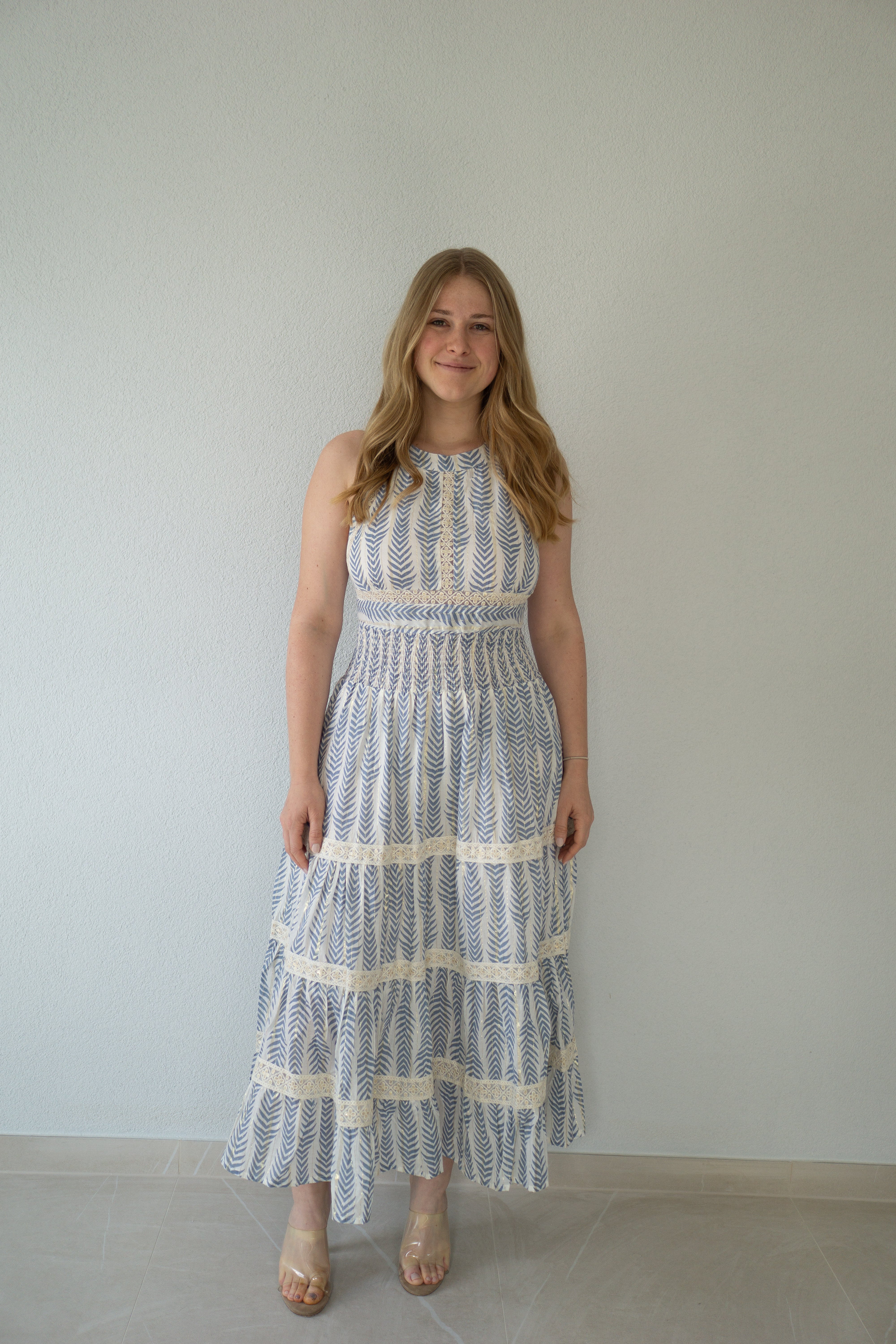 Oceanic Floral Maxi Dress