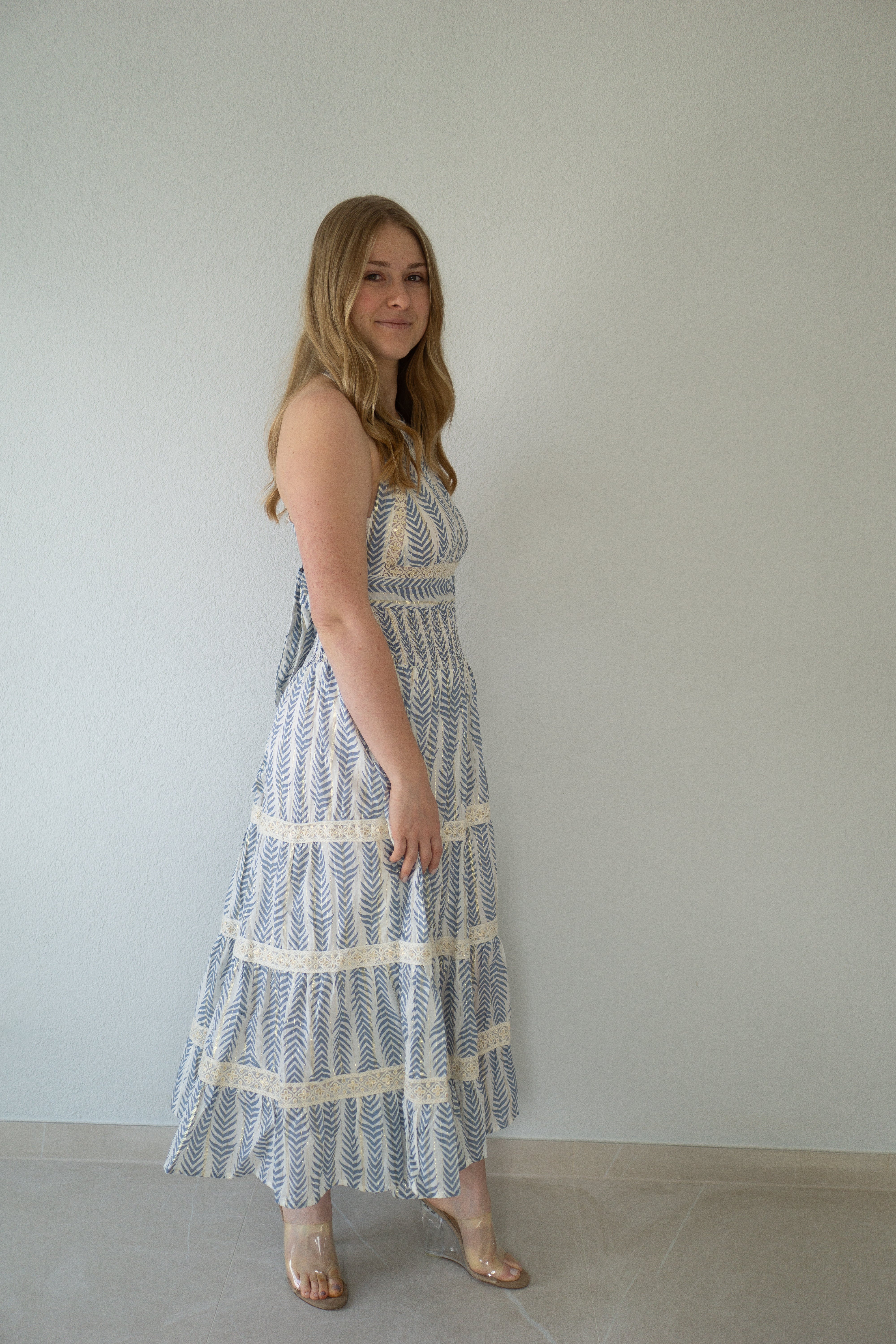 Oceanic Floral Maxi Dress