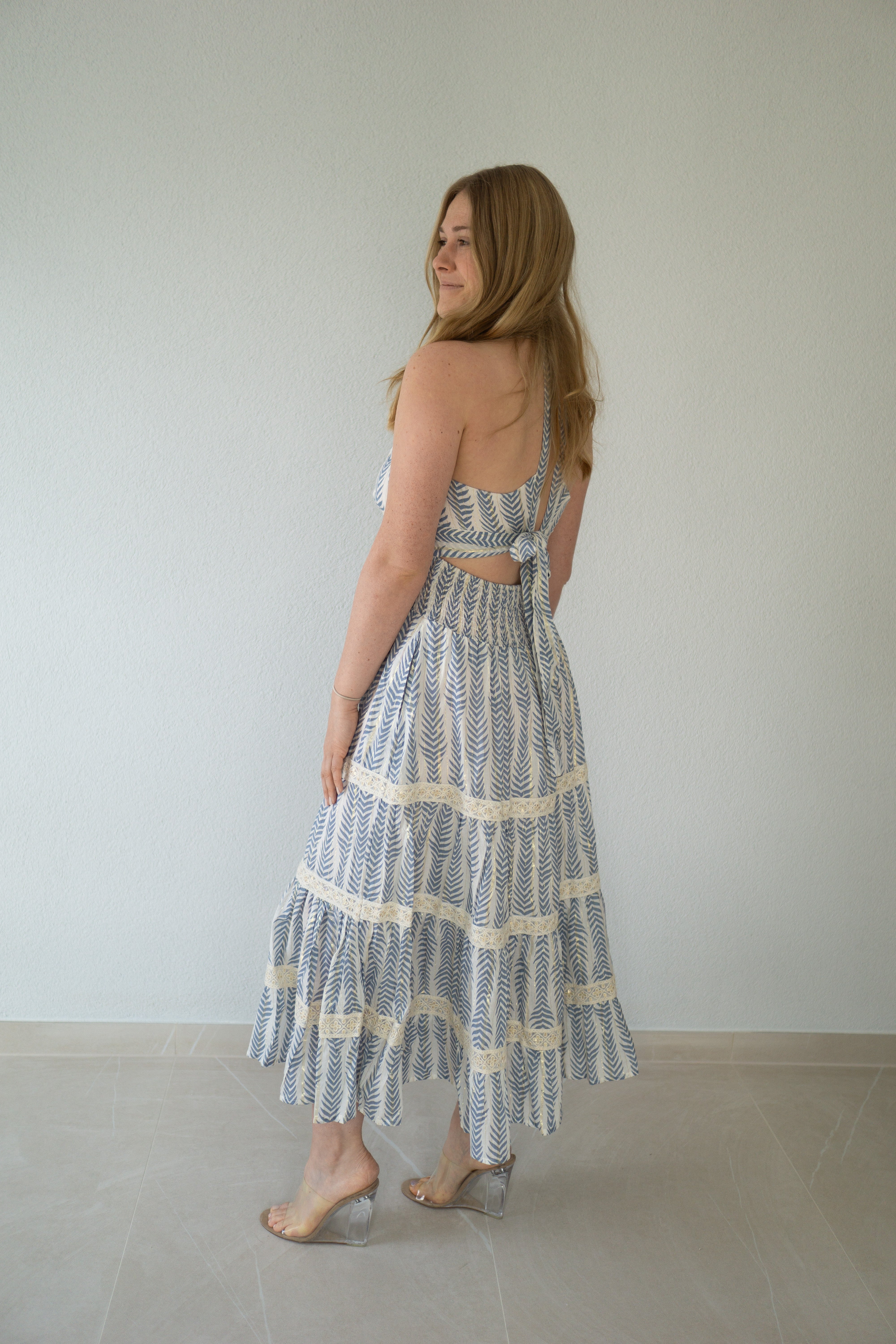 Oceanic Floral Maxi Dress