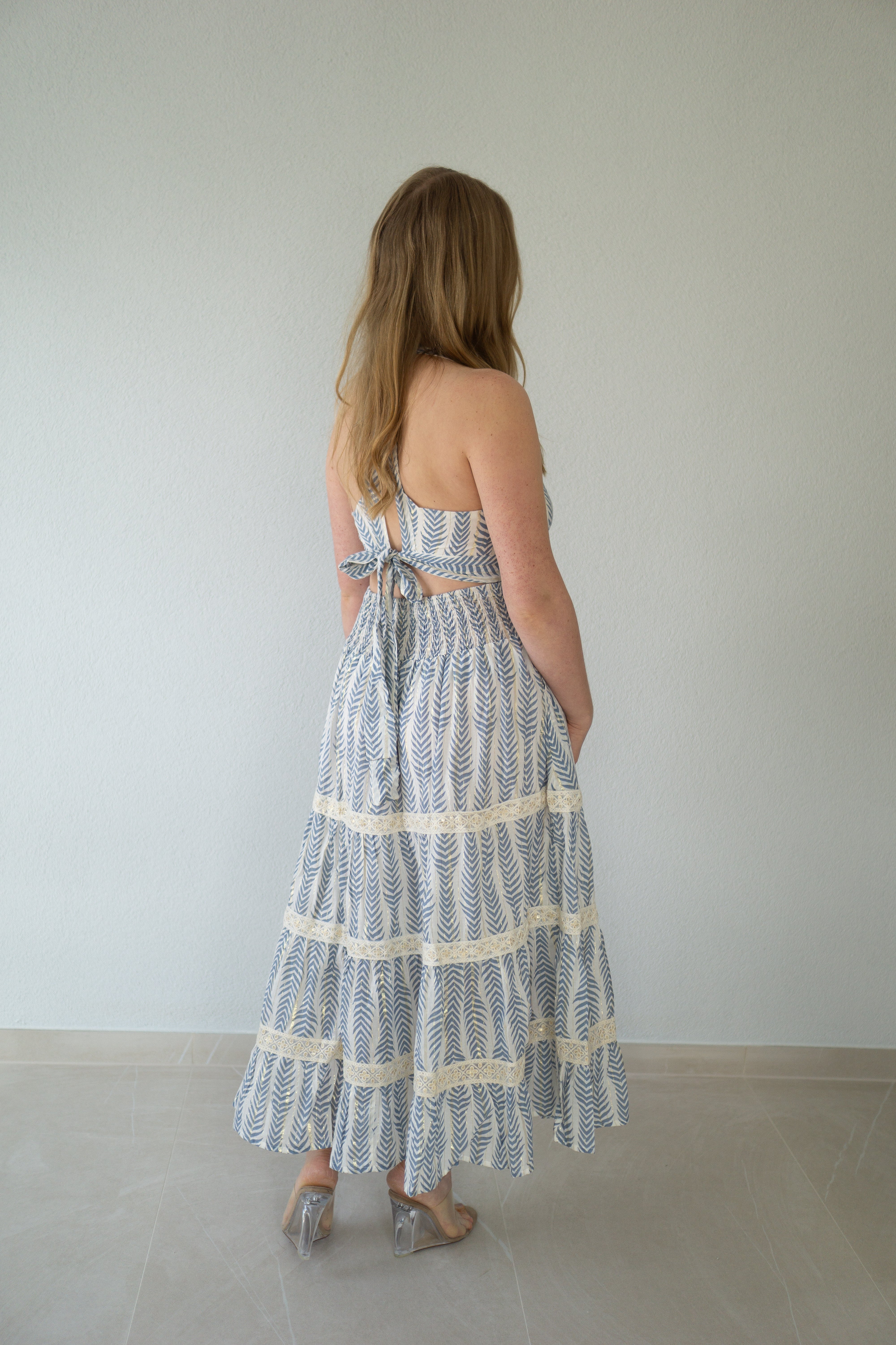 Oceanic Floral Maxi Dress