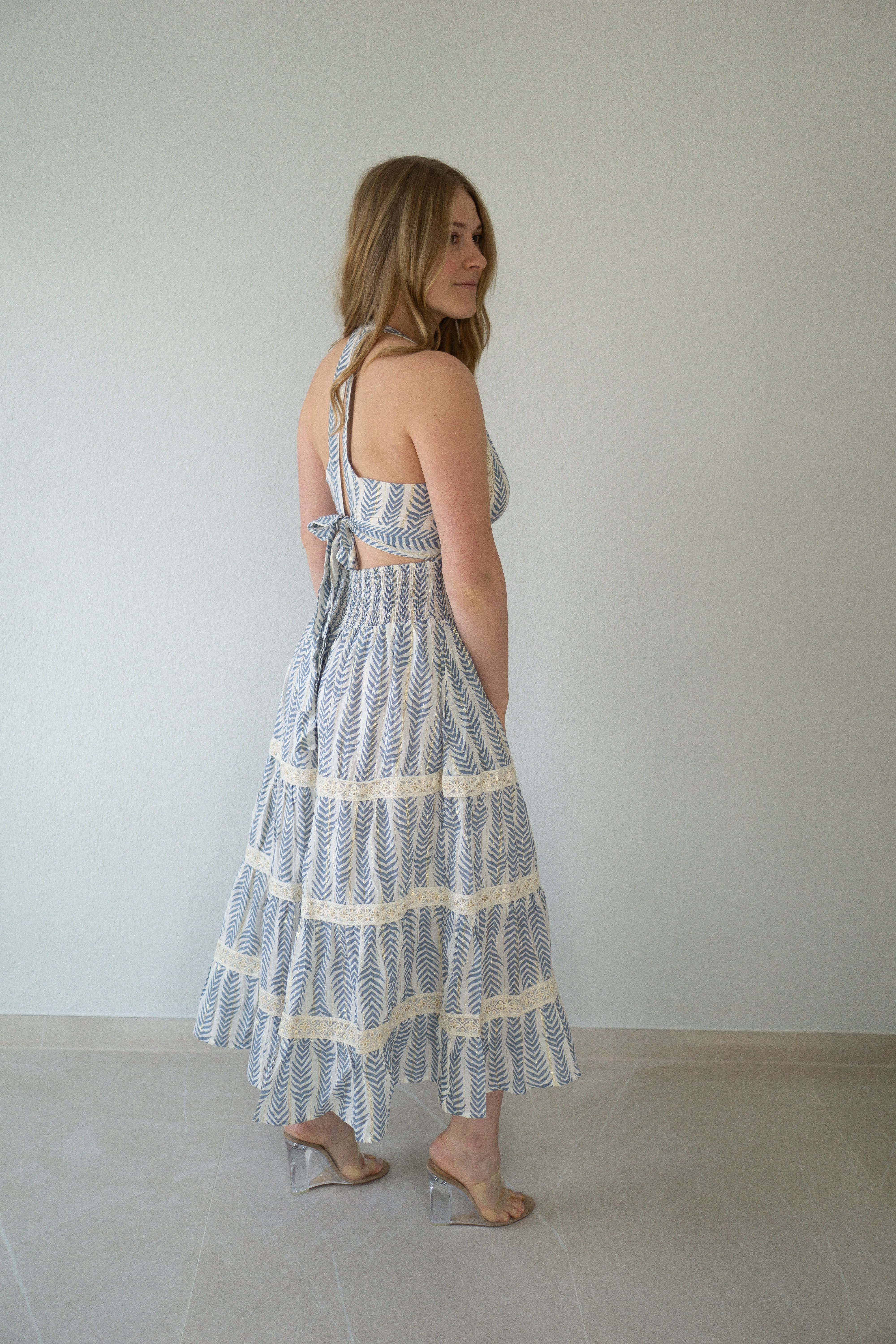 Oceanic Floral Maxi Dress