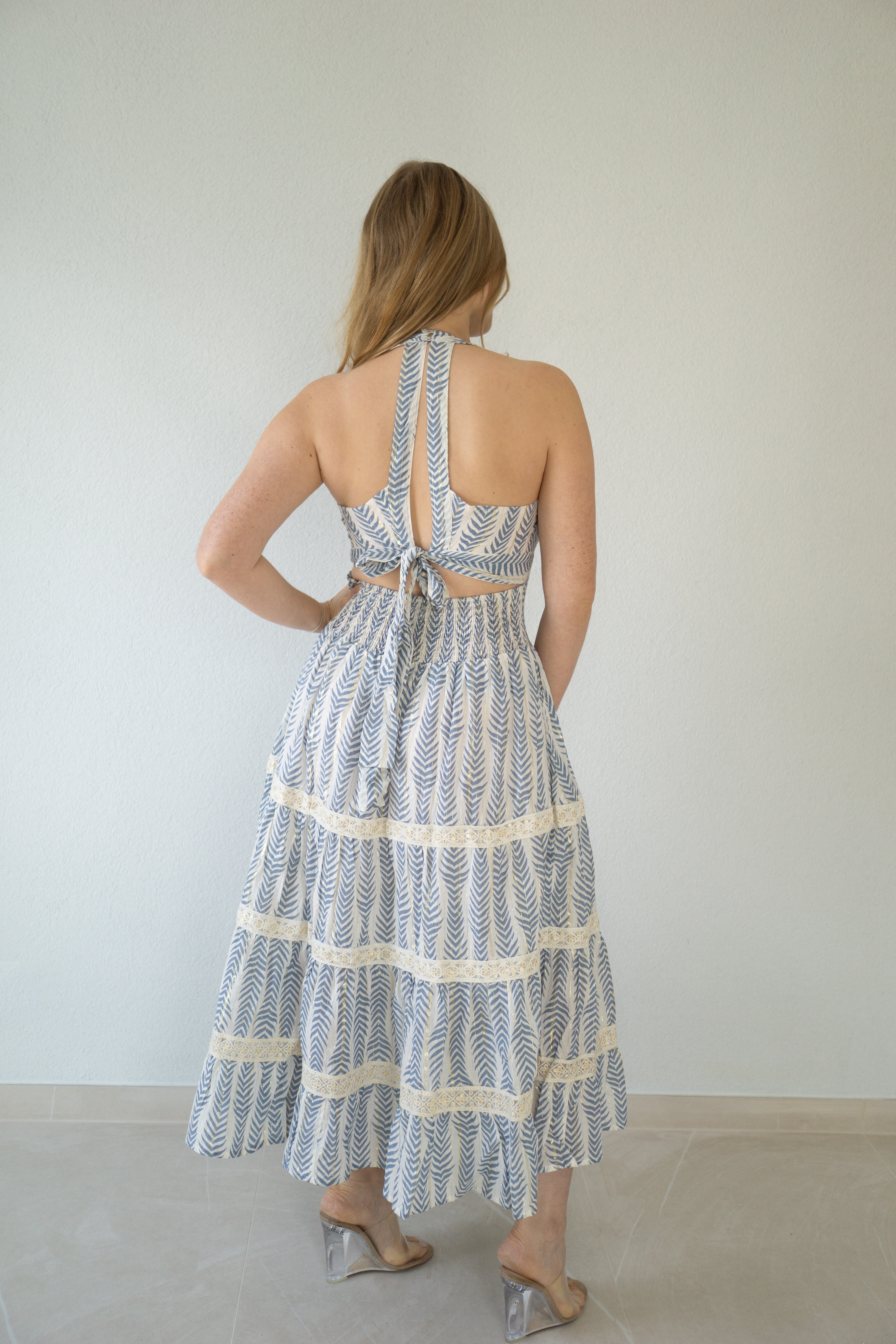 Oceanic Floral Maxi Dress