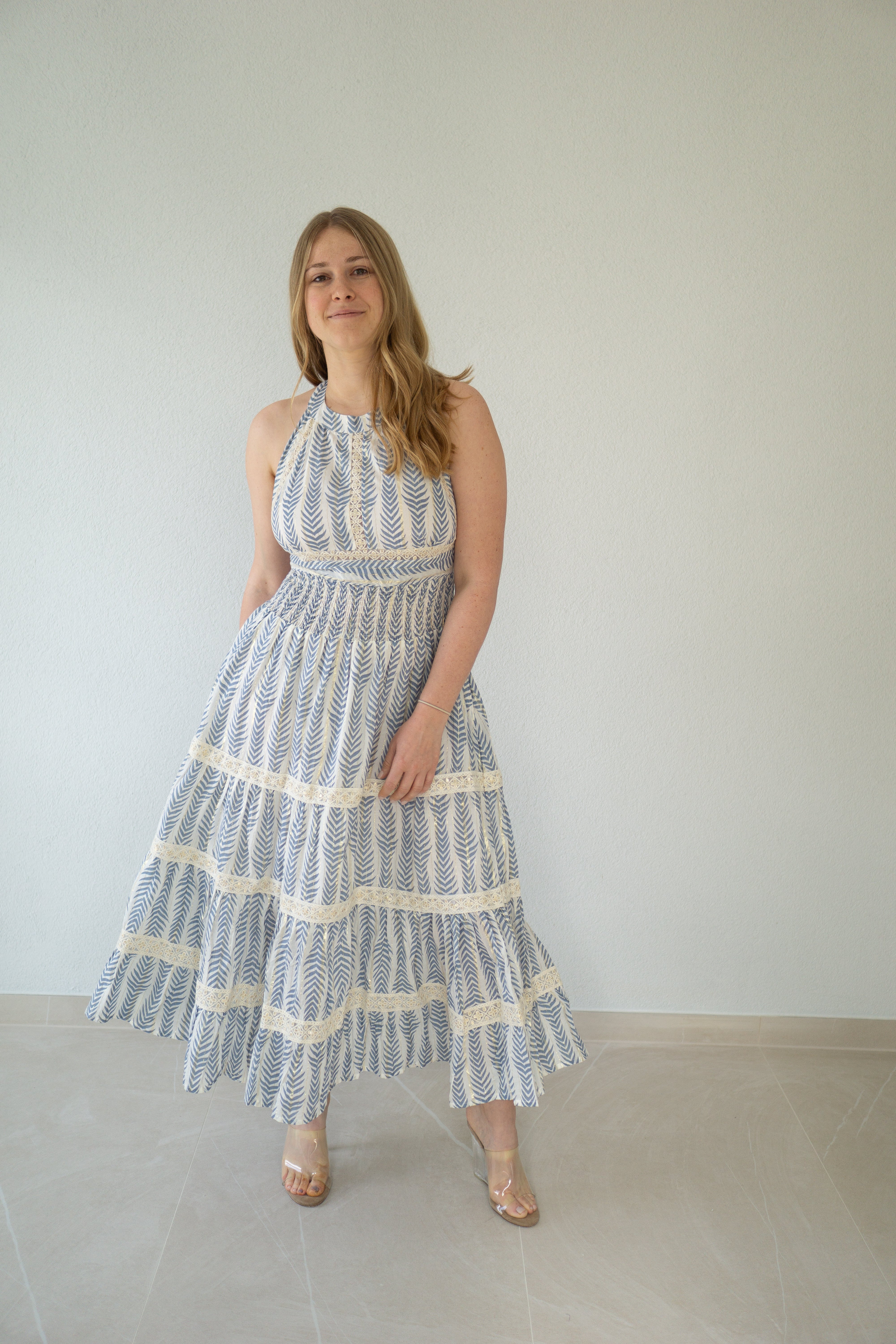 Oceanic Floral Maxi Dress