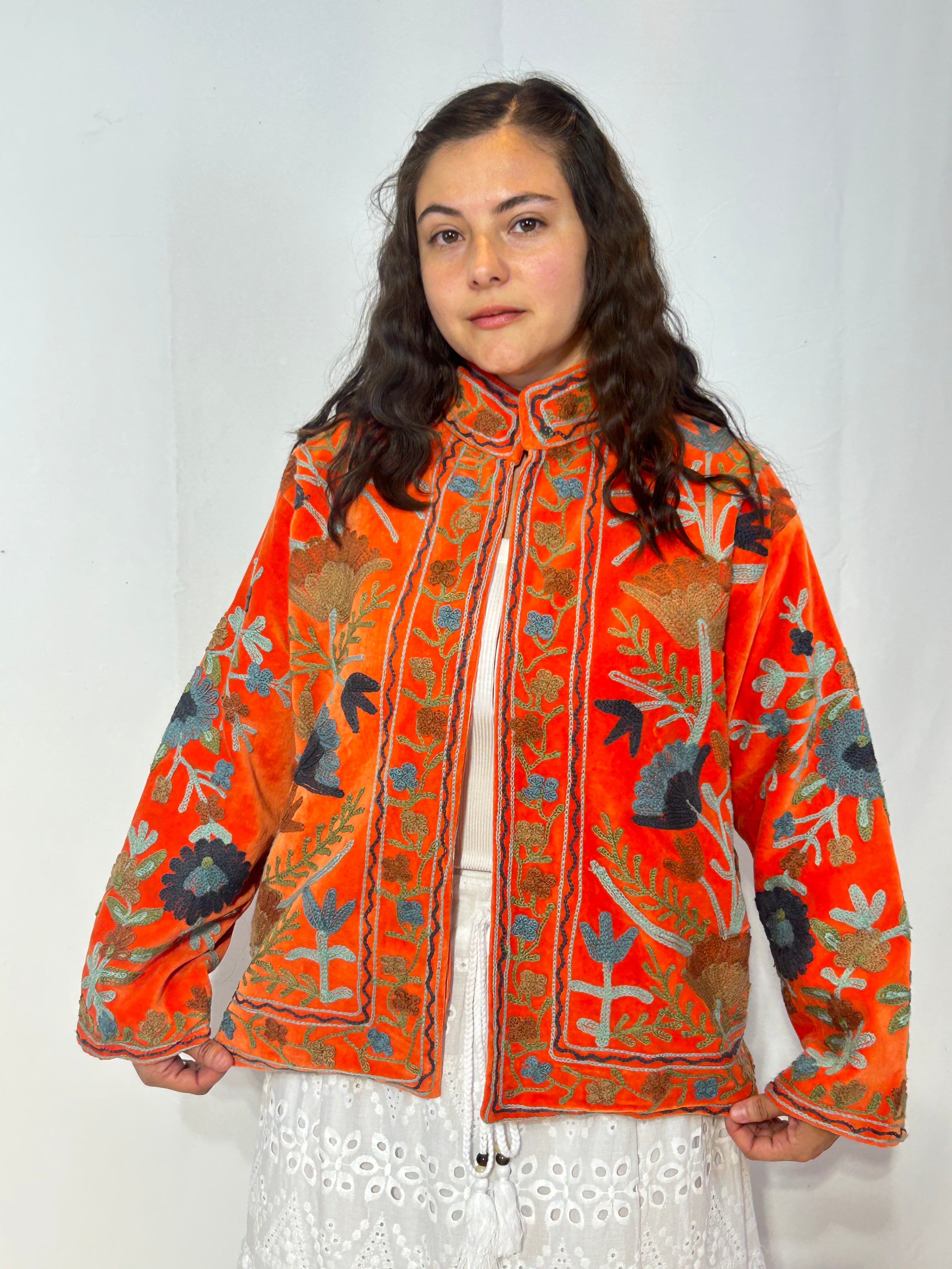 Suzani Velvet Jacket – Tangerine Garden