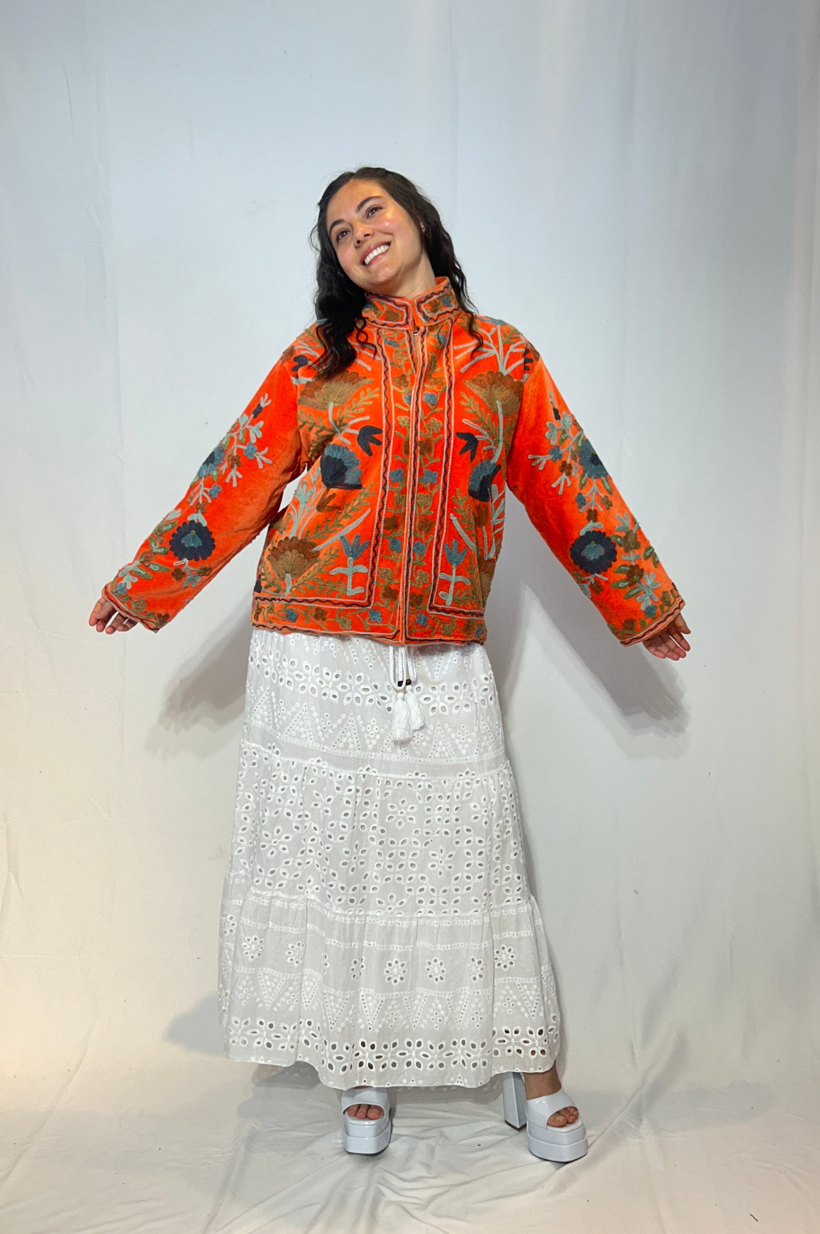 Suzani Velvet Jacket – Tangerine Garden