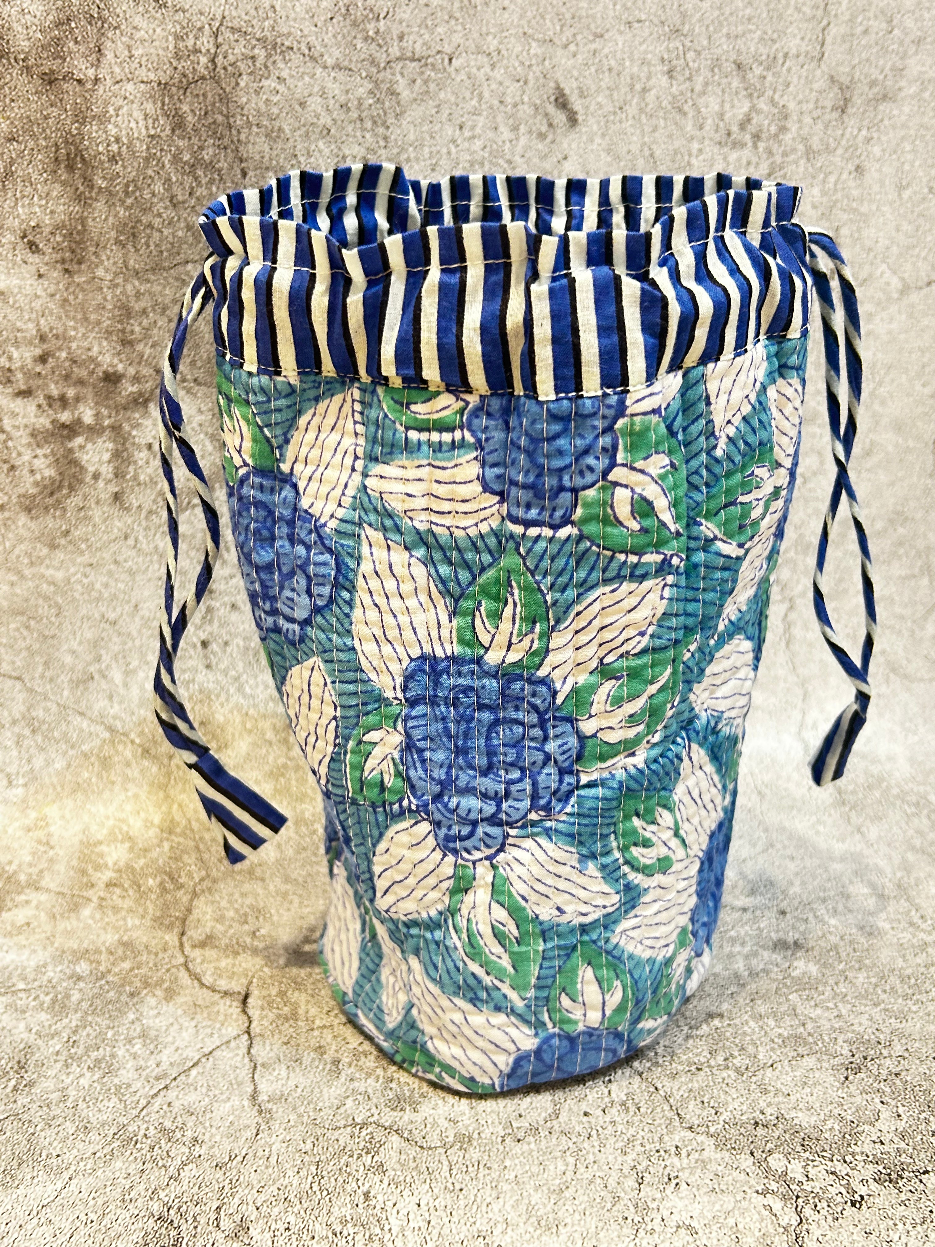 Handblock Printed Drawstring Bag