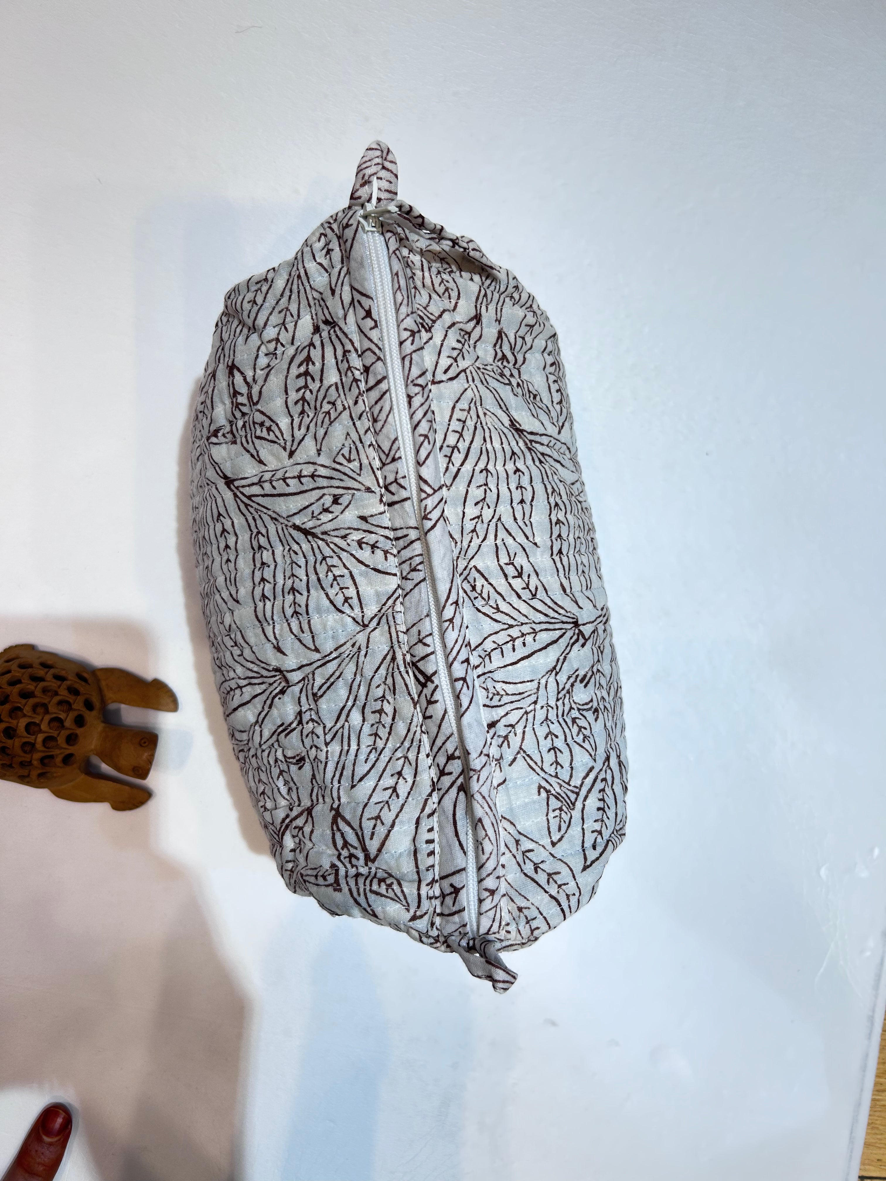 Willow Leaf Quilted Zip Bag