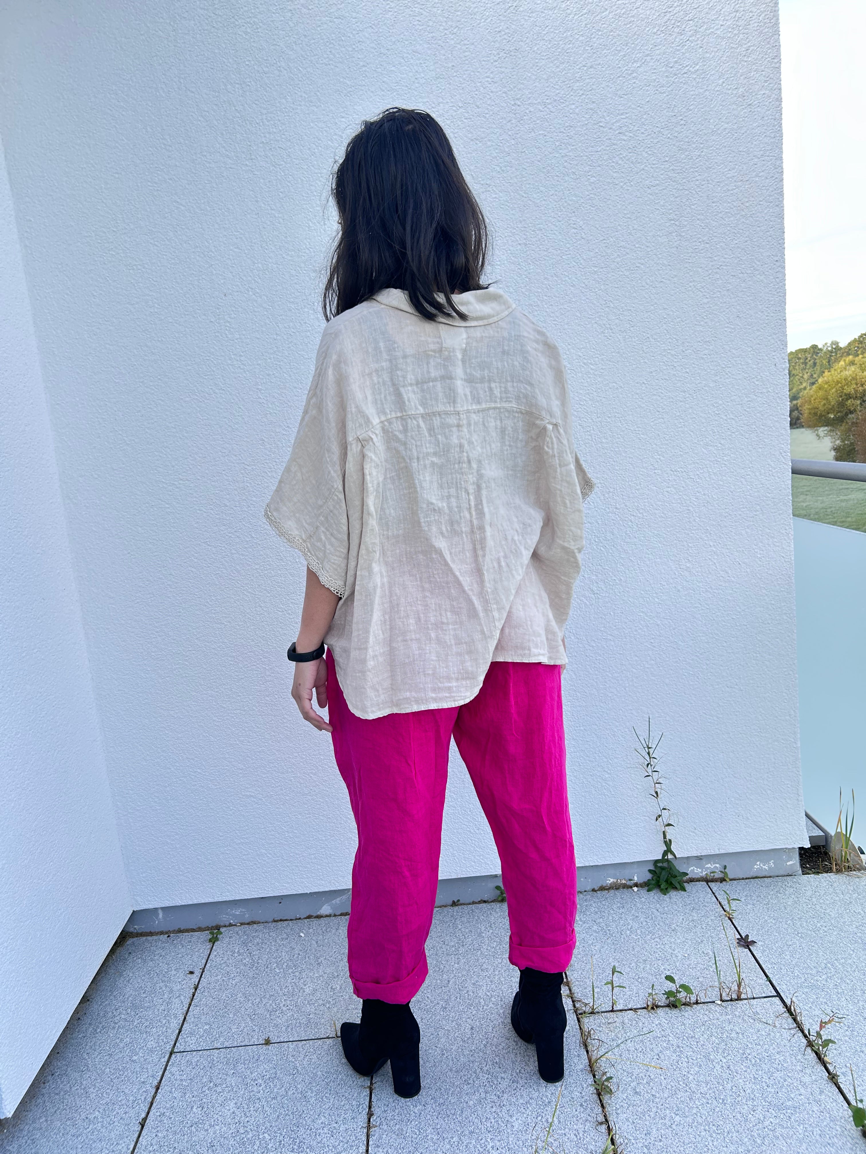 Natural Beige Linen Shirt