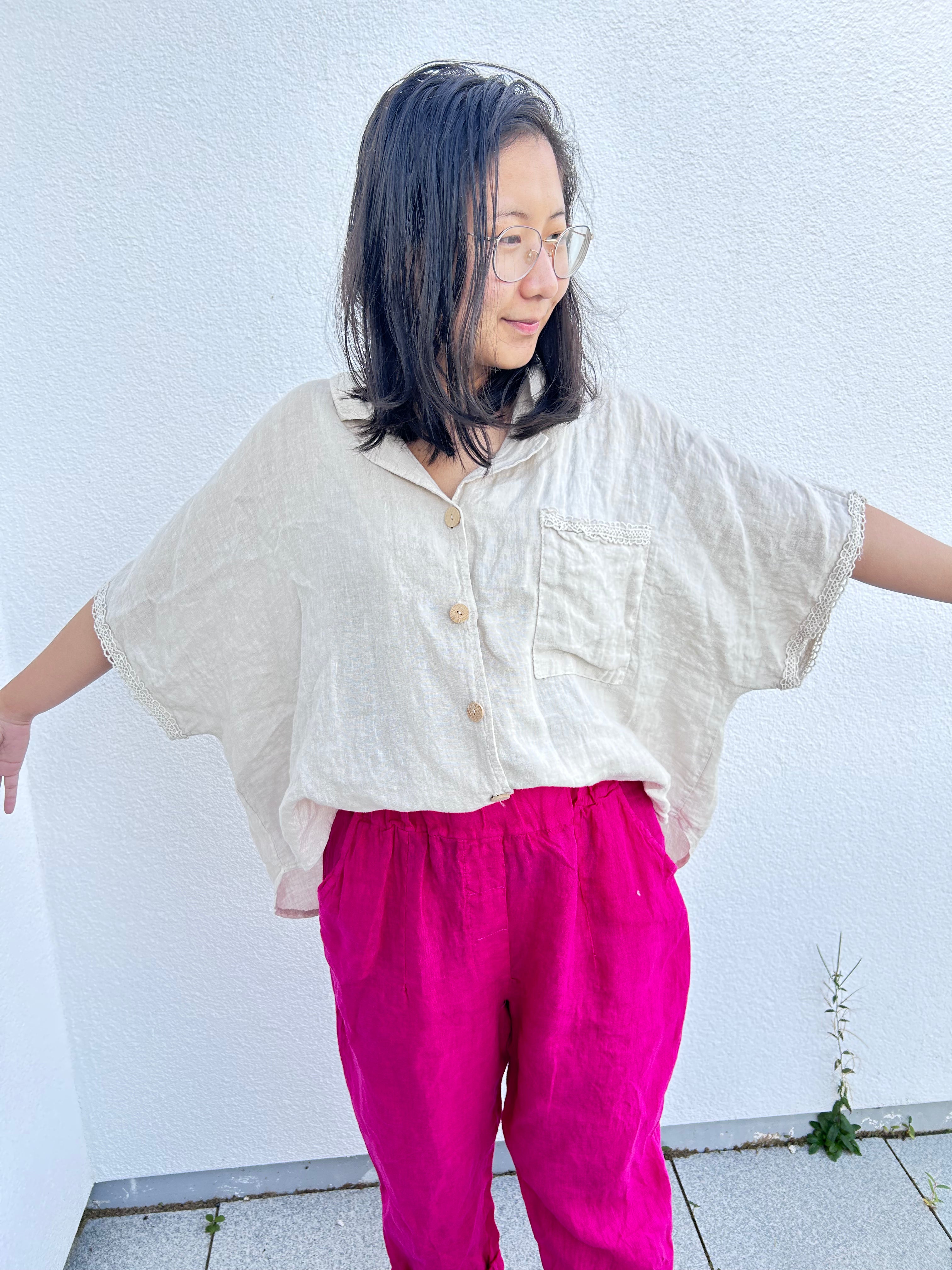 Natural Beige Linen Shirt