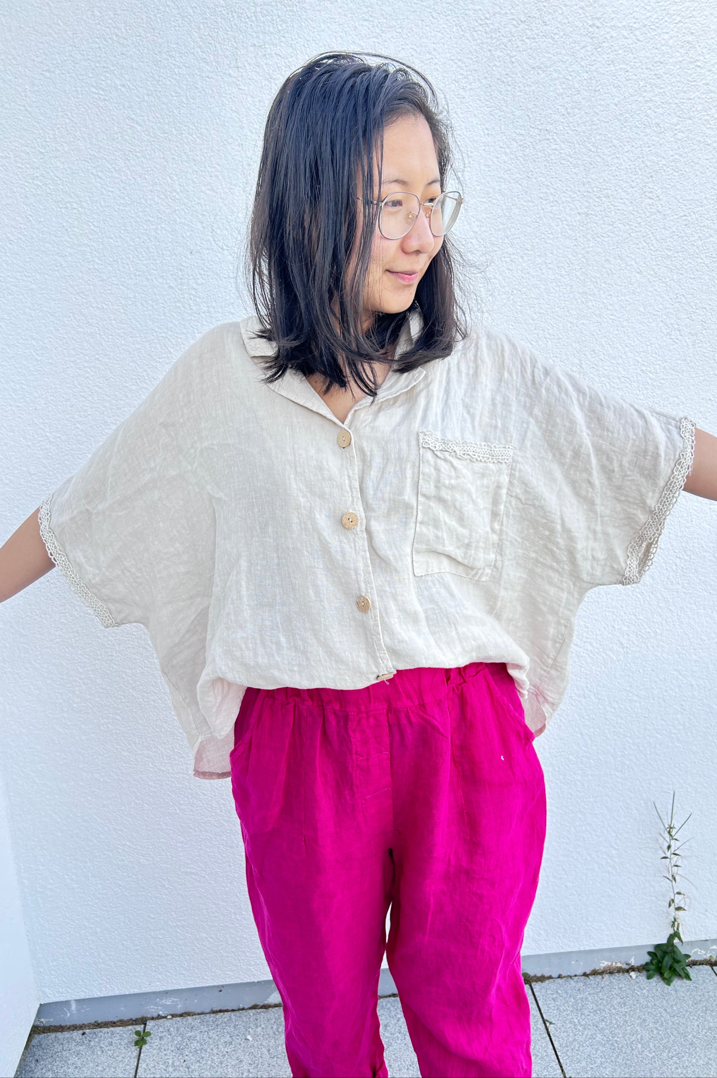 Natural Beige Linen Shirt