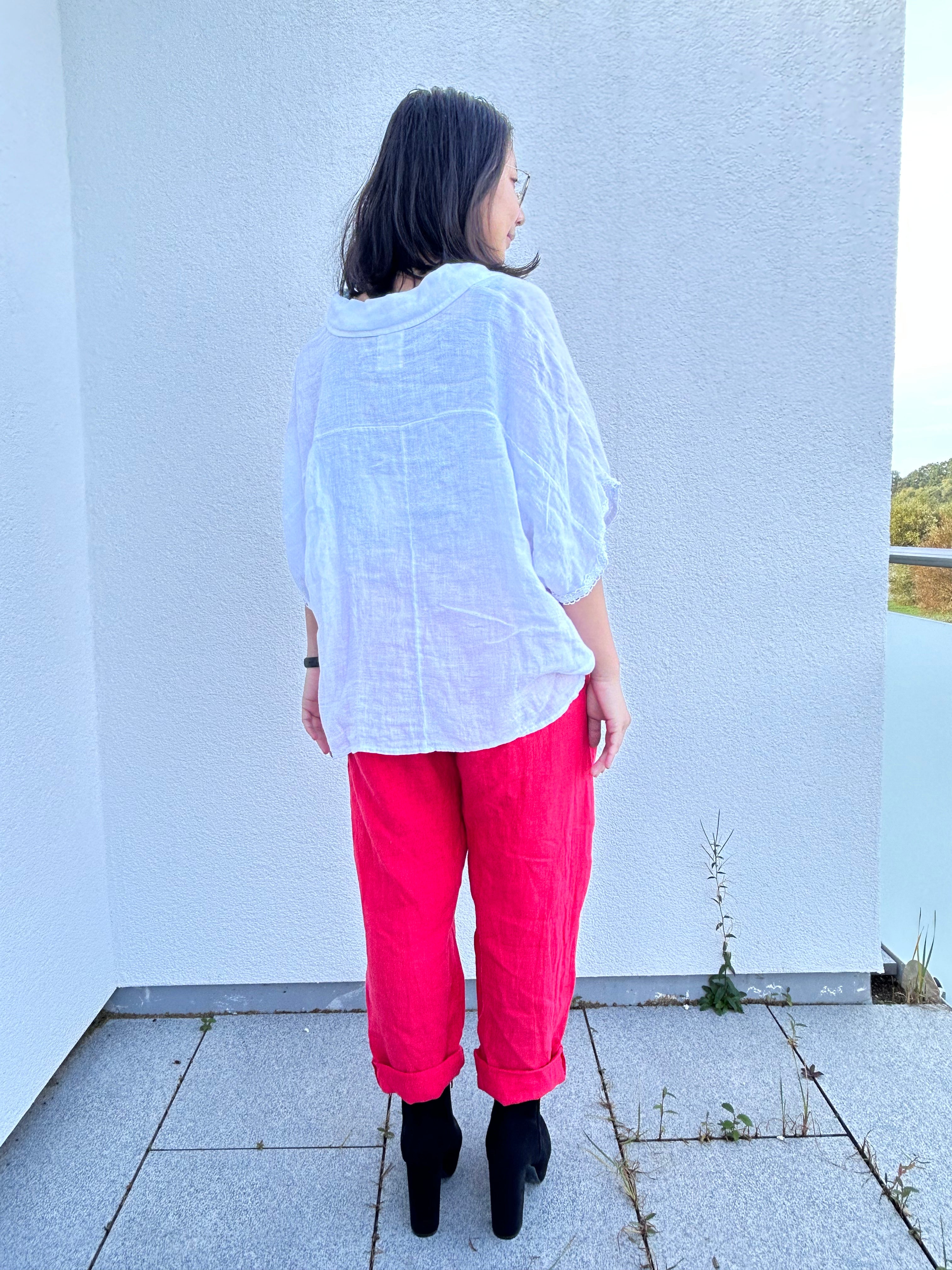 Pure White Linen Shirt