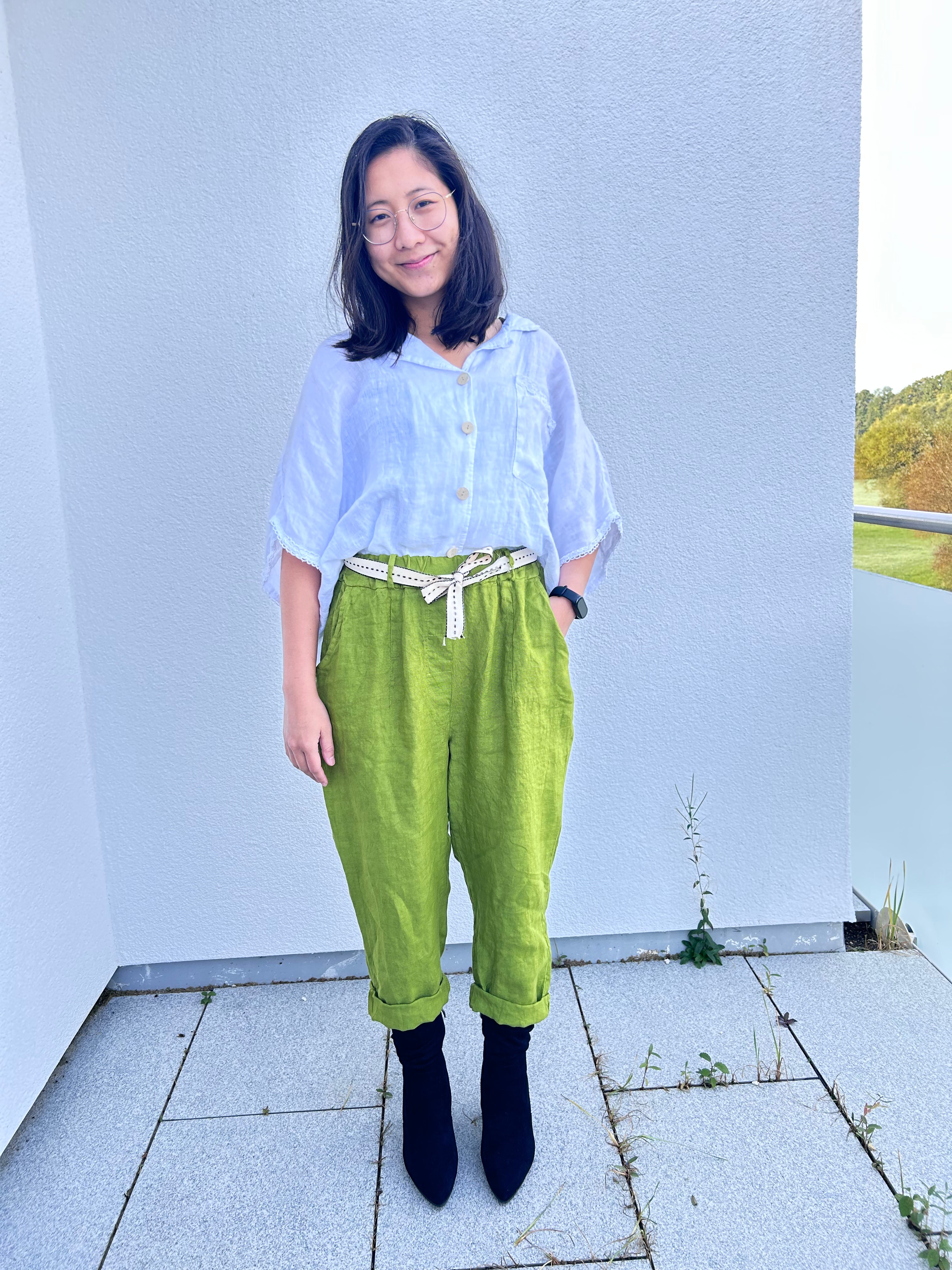 Lime Grove Linen Pants