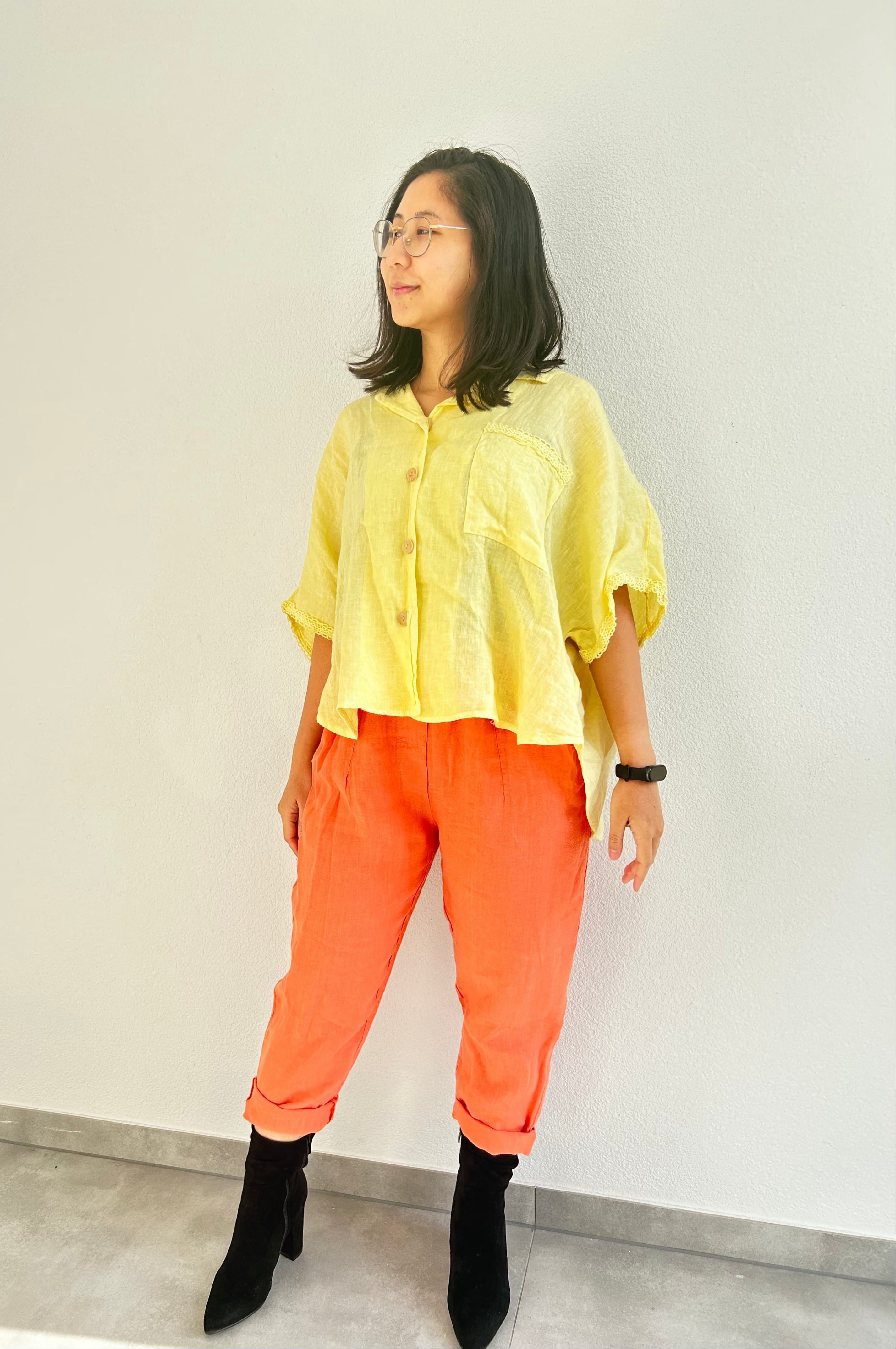 Sunny Yellow Linen Shirt