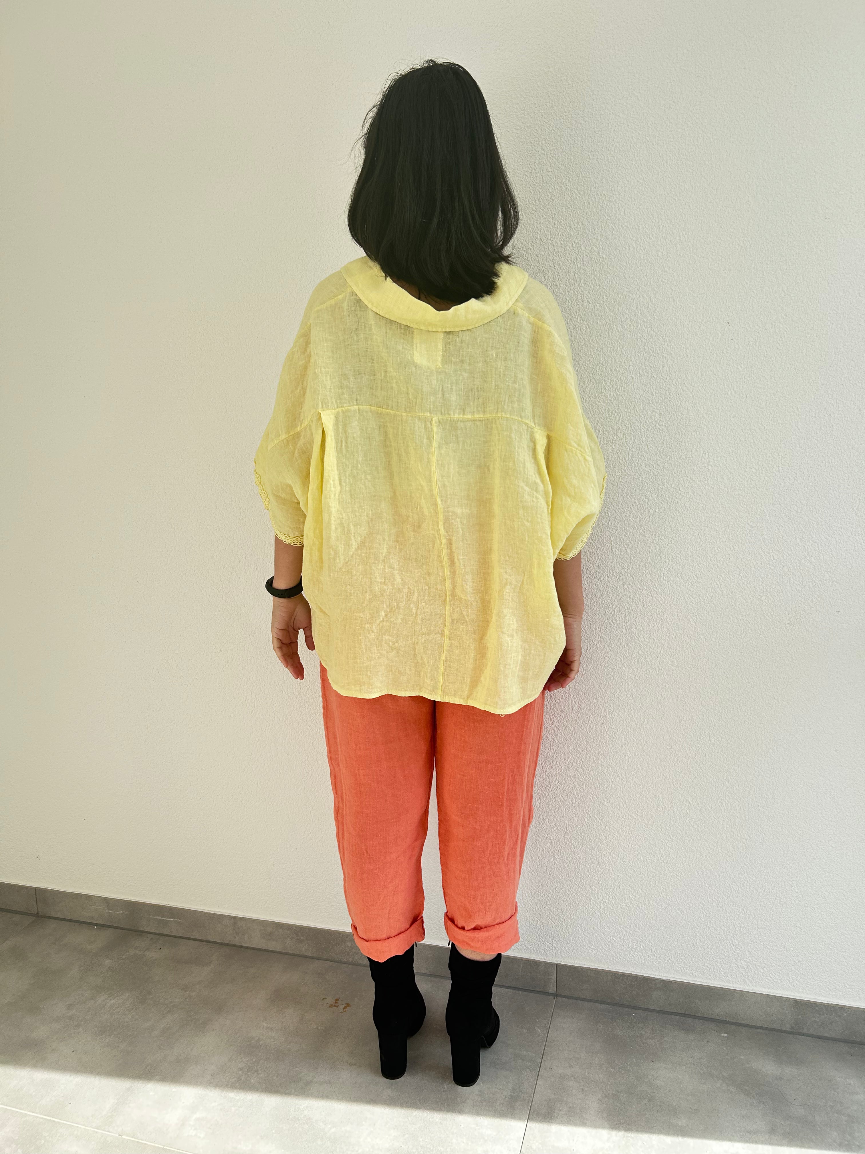 Sunny Yellow Linen Shirt