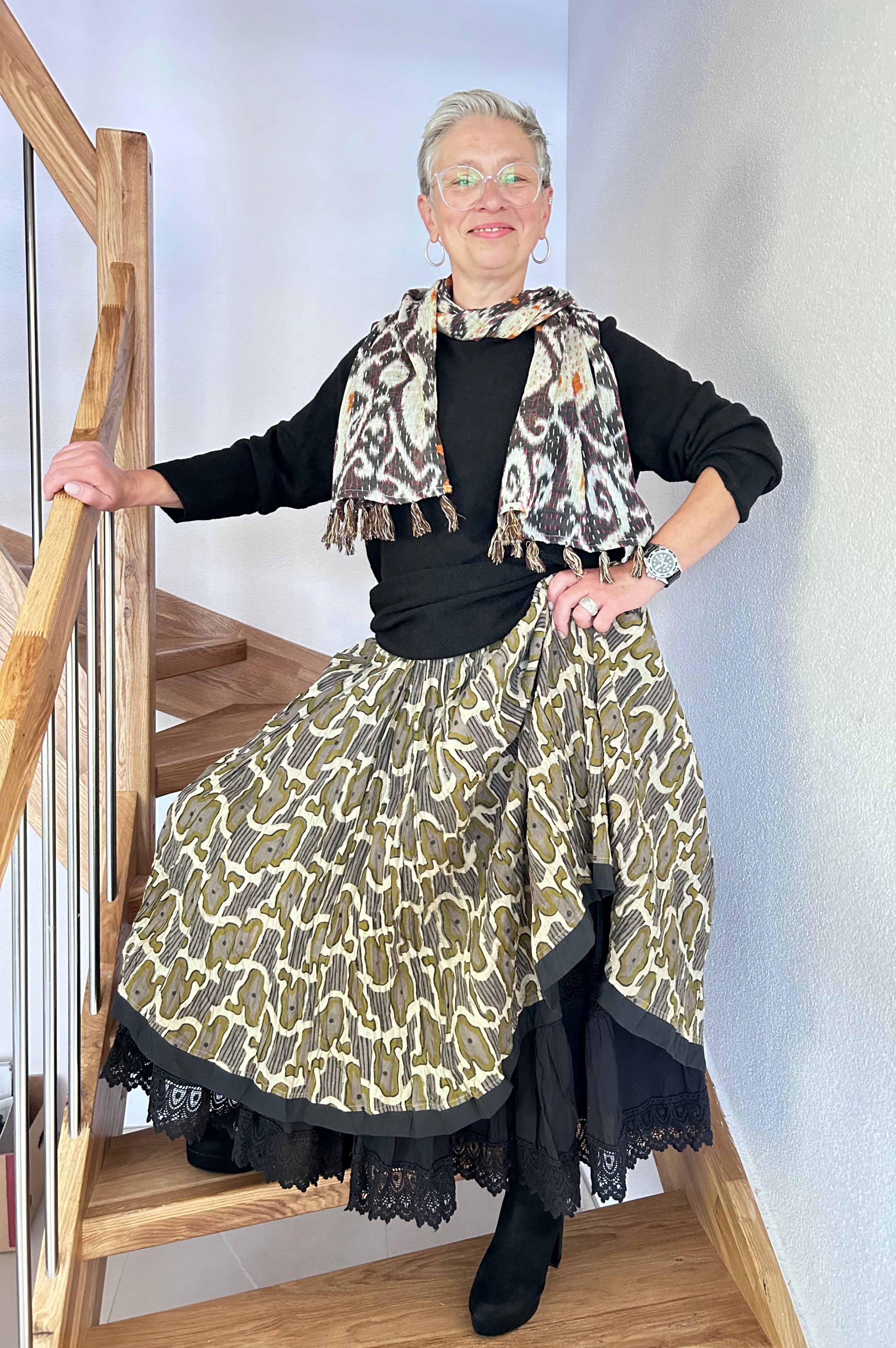 Elephant Muse Hand Block Printed Skirt