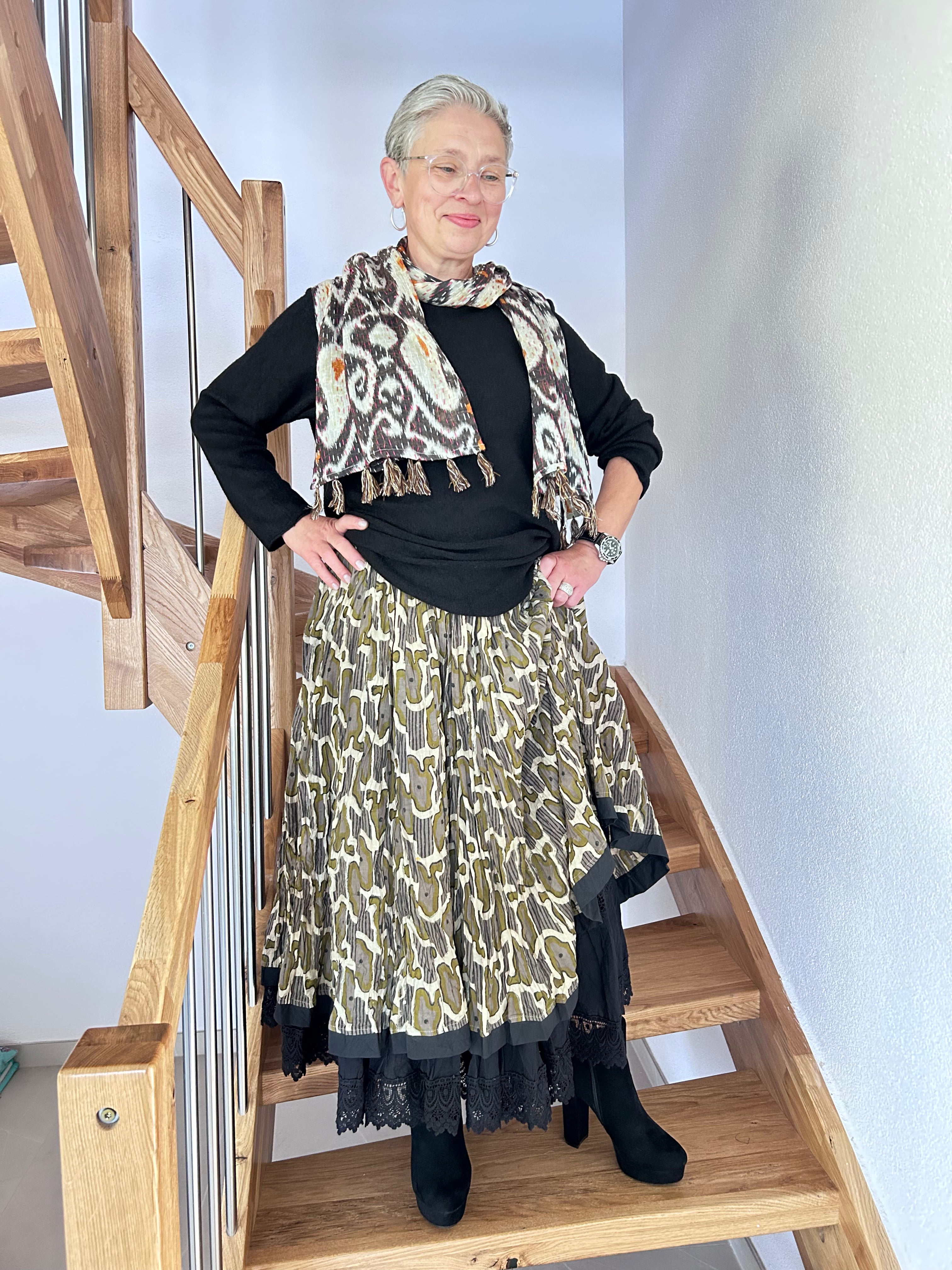 Elephant Muse Hand Block Printed Skirt