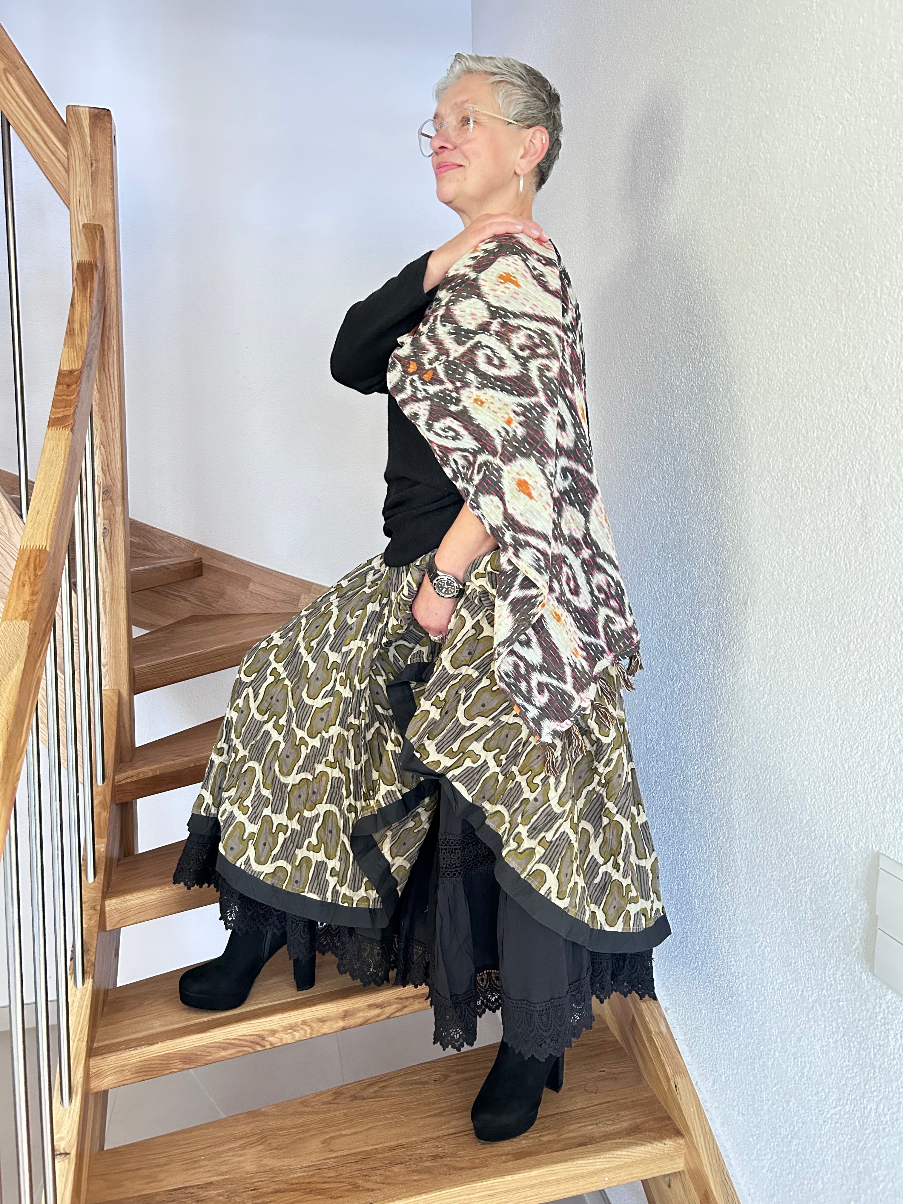 Elephant Muse Hand Block Printed Skirt