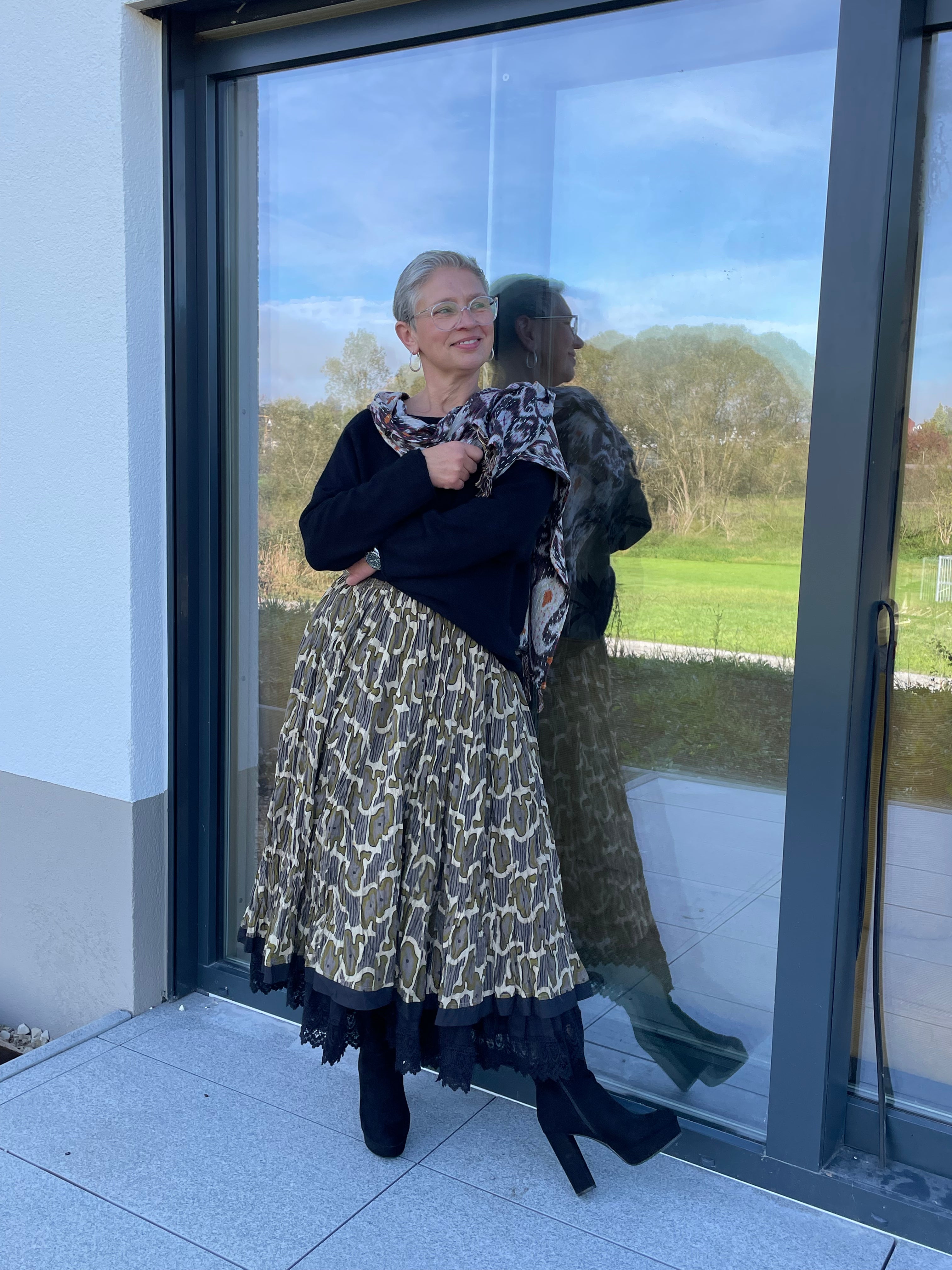 Elephant Muse Hand Block Printed Skirt