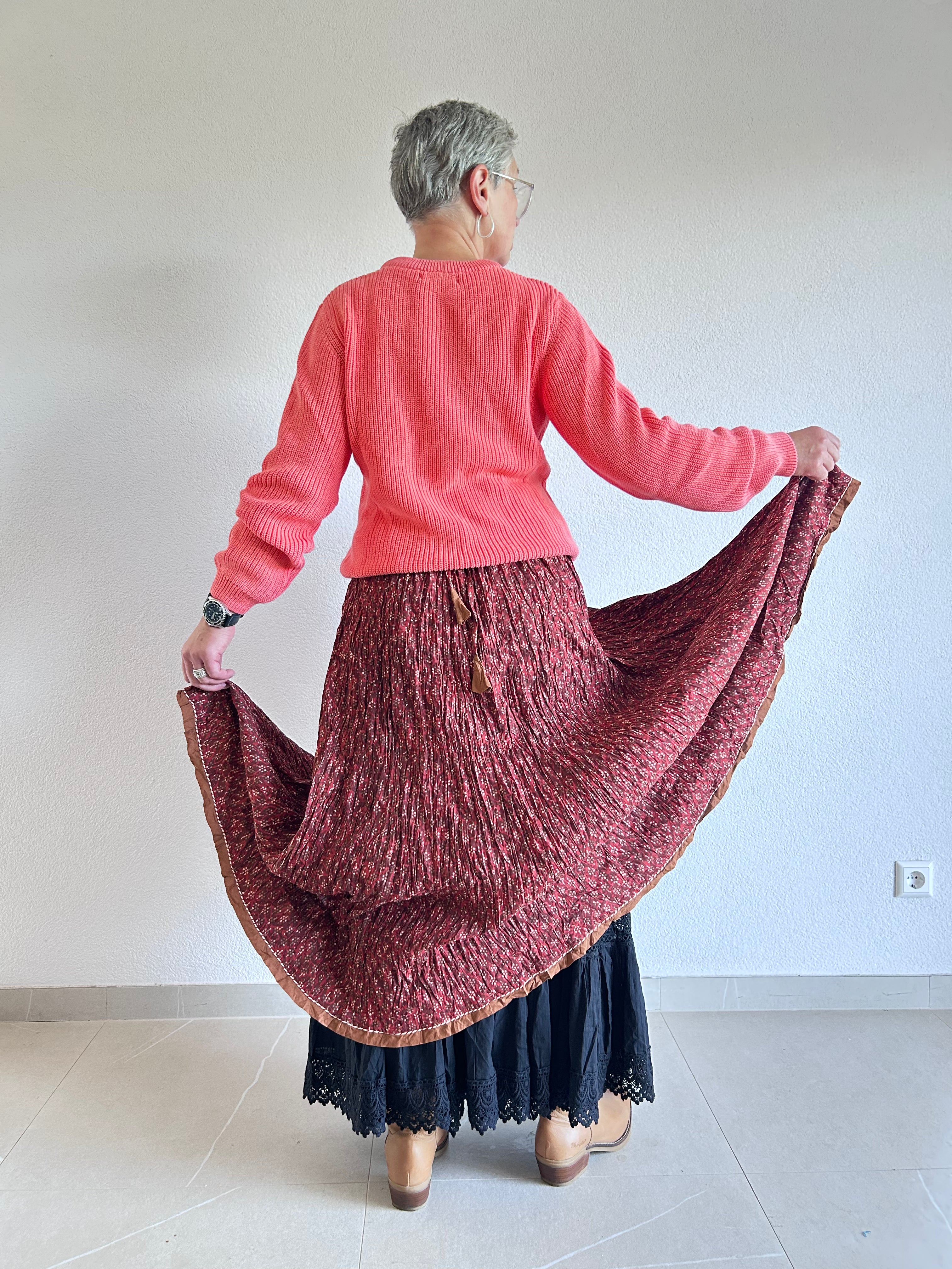 The Marigold Whisper Hand Block Printed Skirt