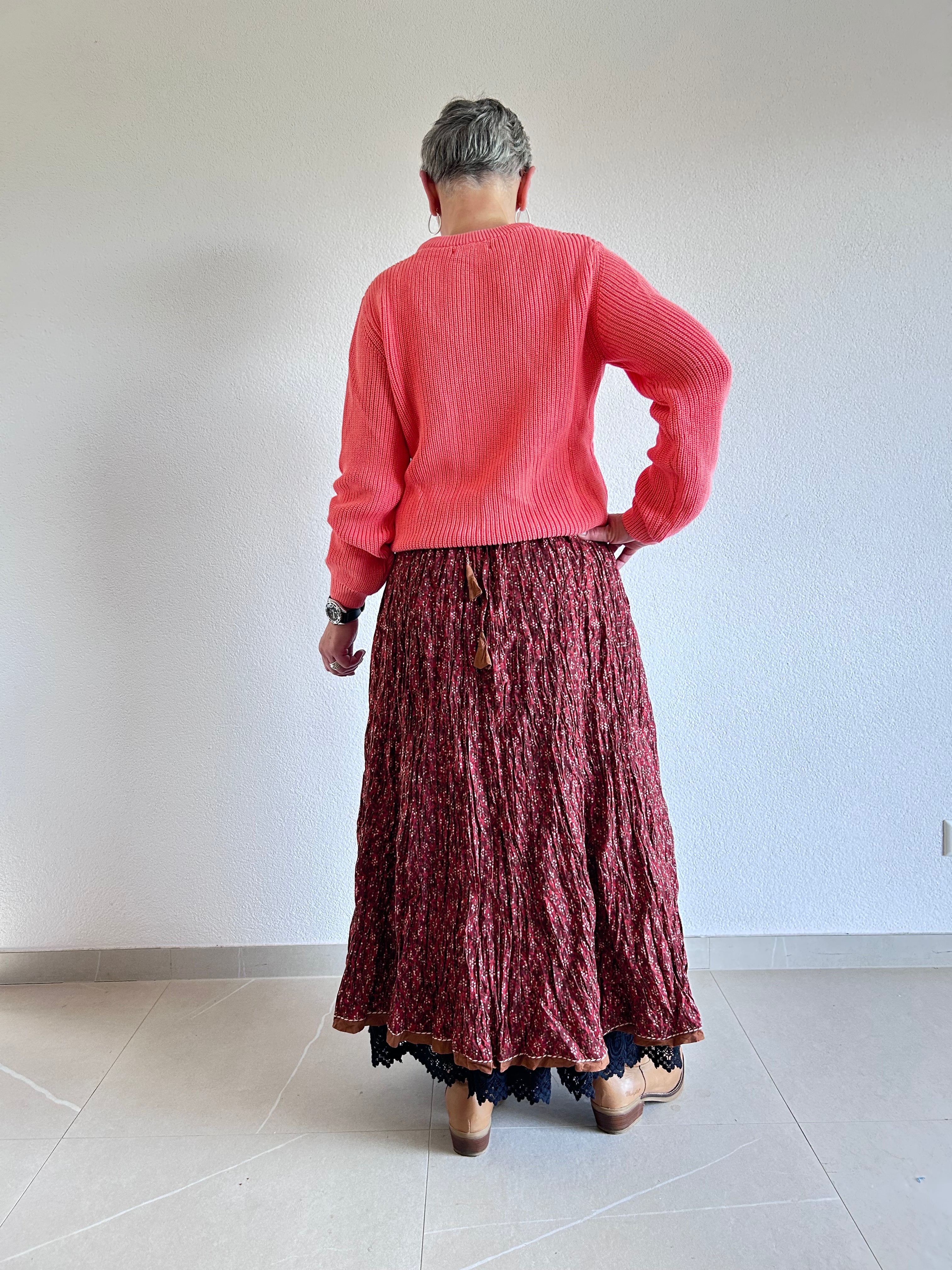 The Marigold Whisper Hand Block Printed Skirt