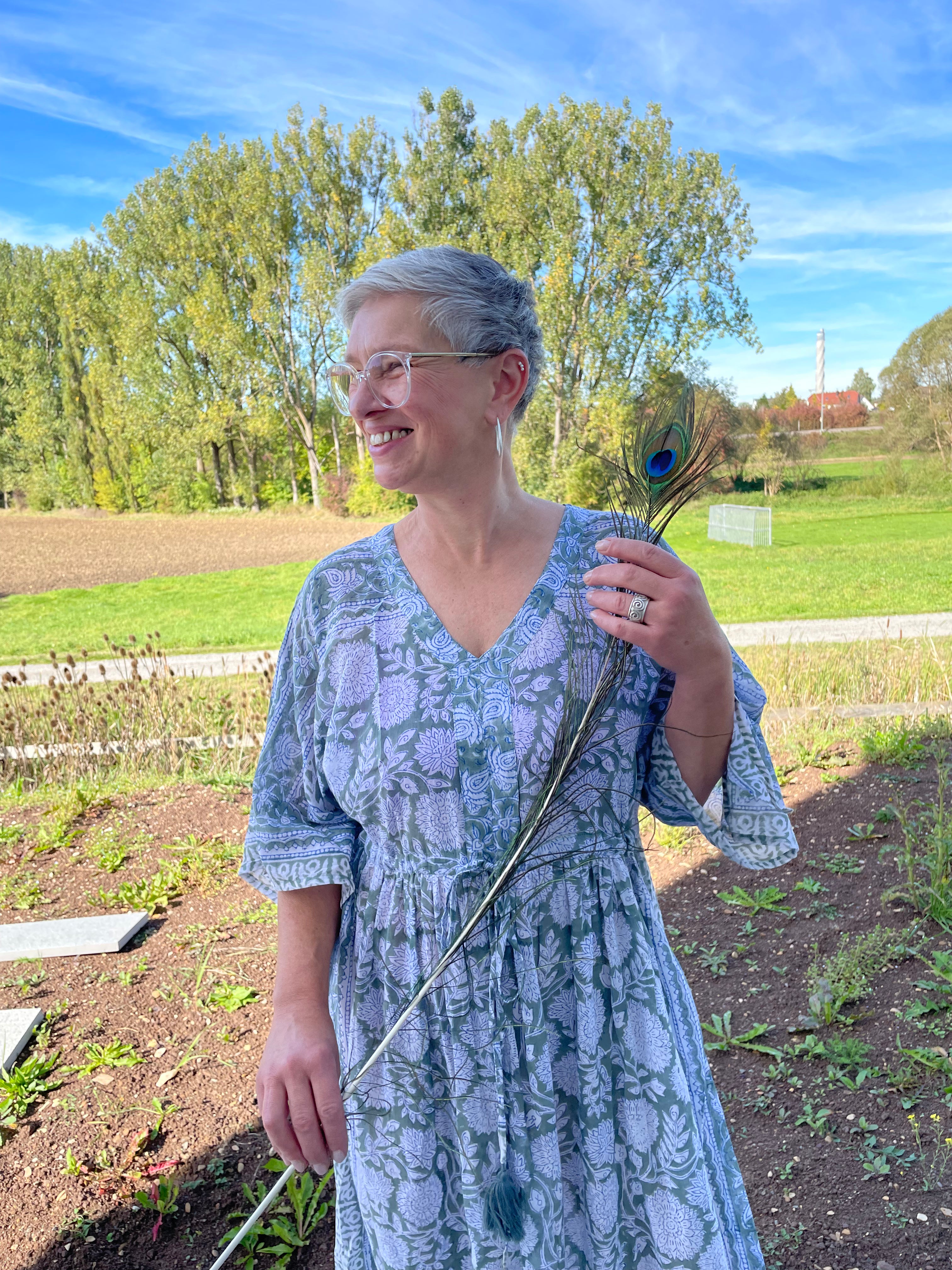 Misty Meadow Hand Block Printed Kaftan