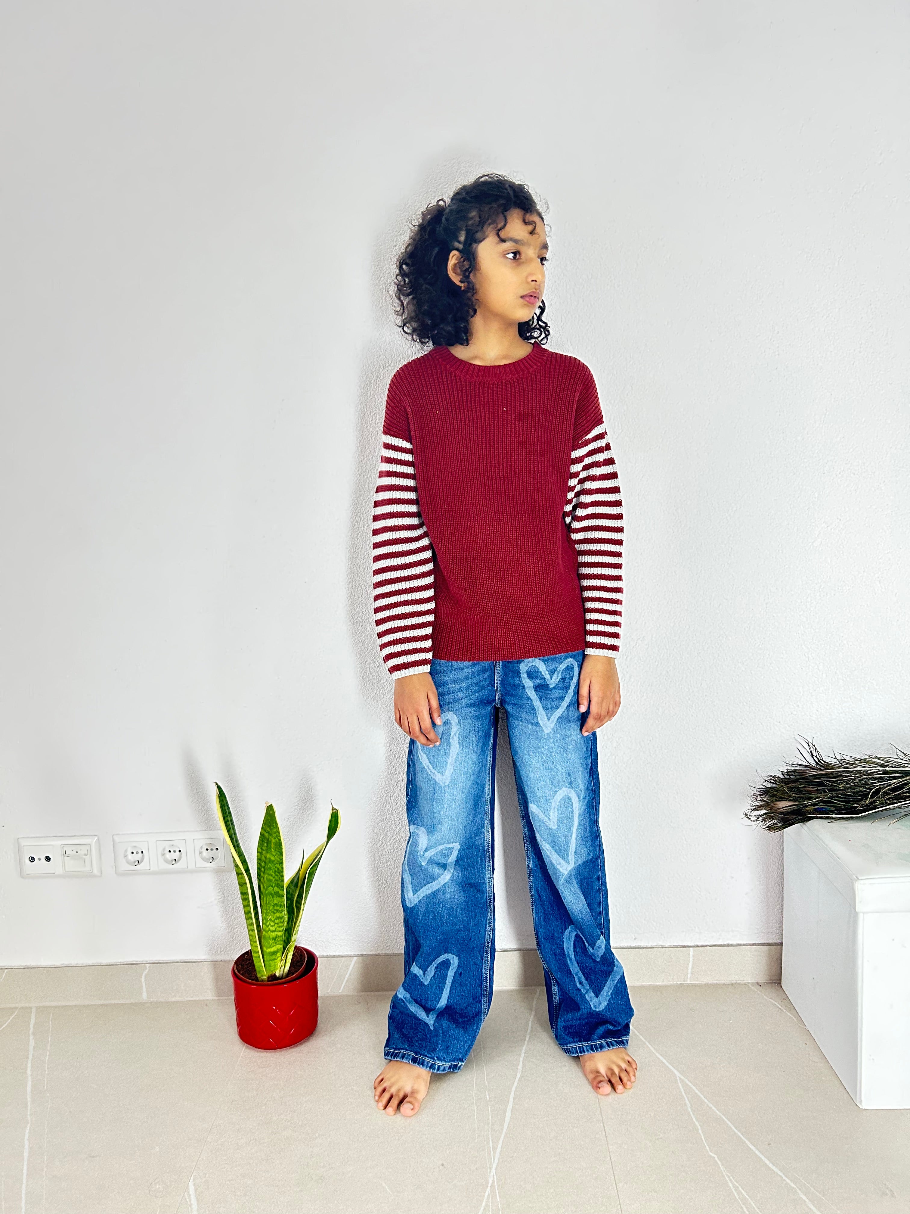Ringelpullover aus Bio-Baumwolle – lässige Passform für Kinder