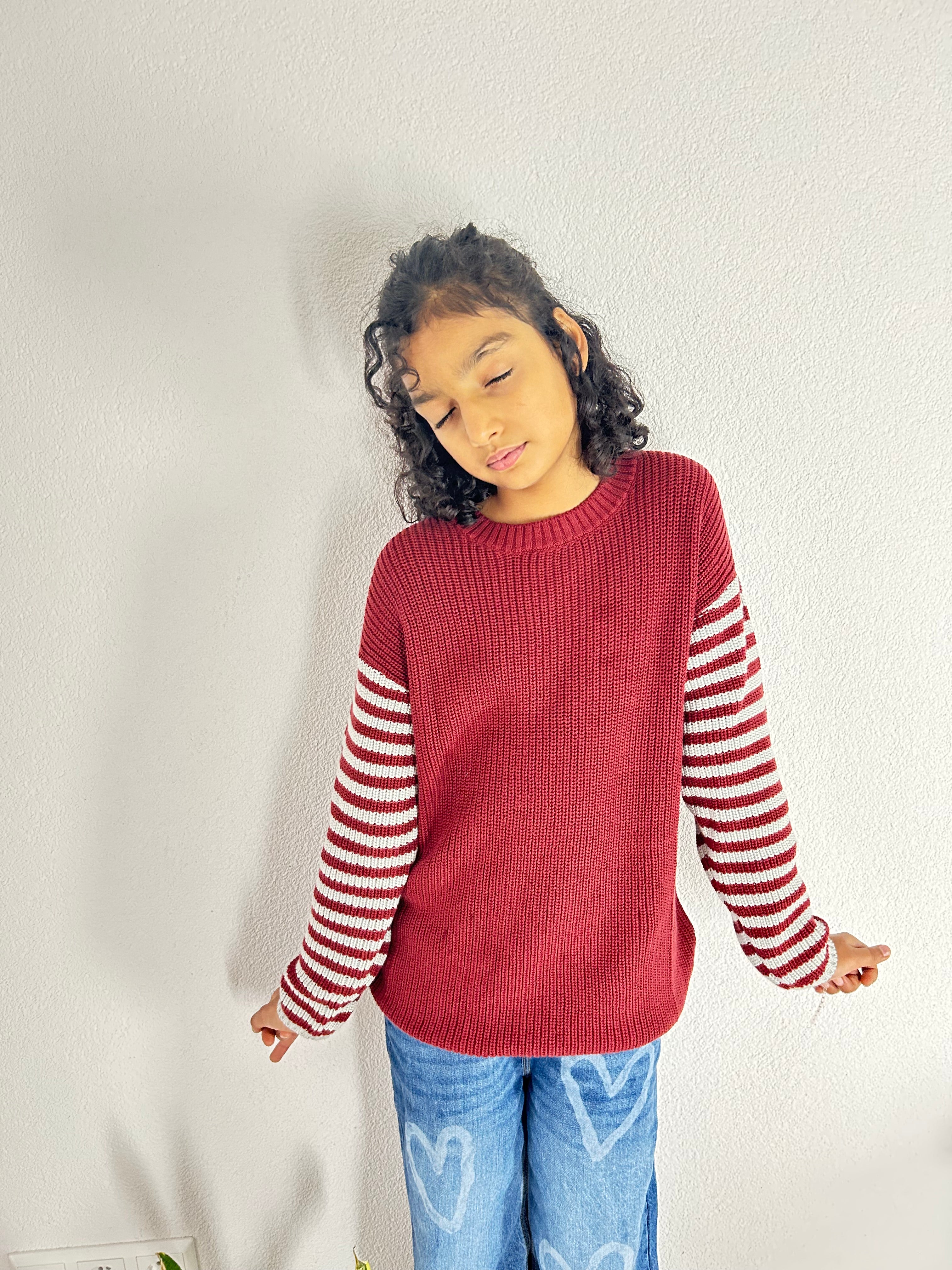 Ringelpullover aus Bio-Baumwolle – lässige Passform für Kinder