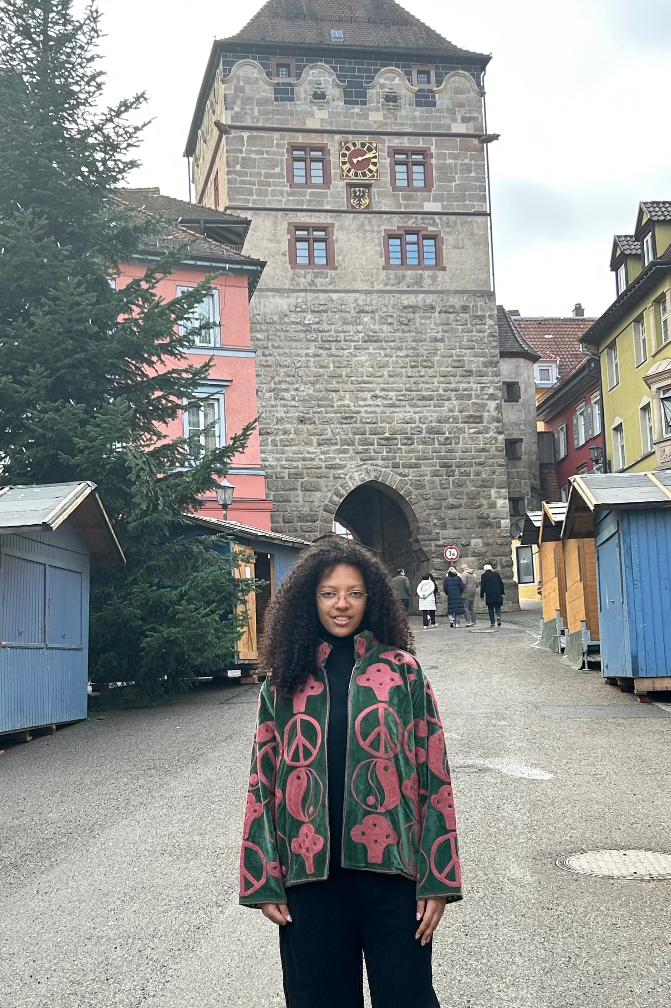 Emerald-Threaded Rose Hand-Embroidered Velvet Suzani Jacket