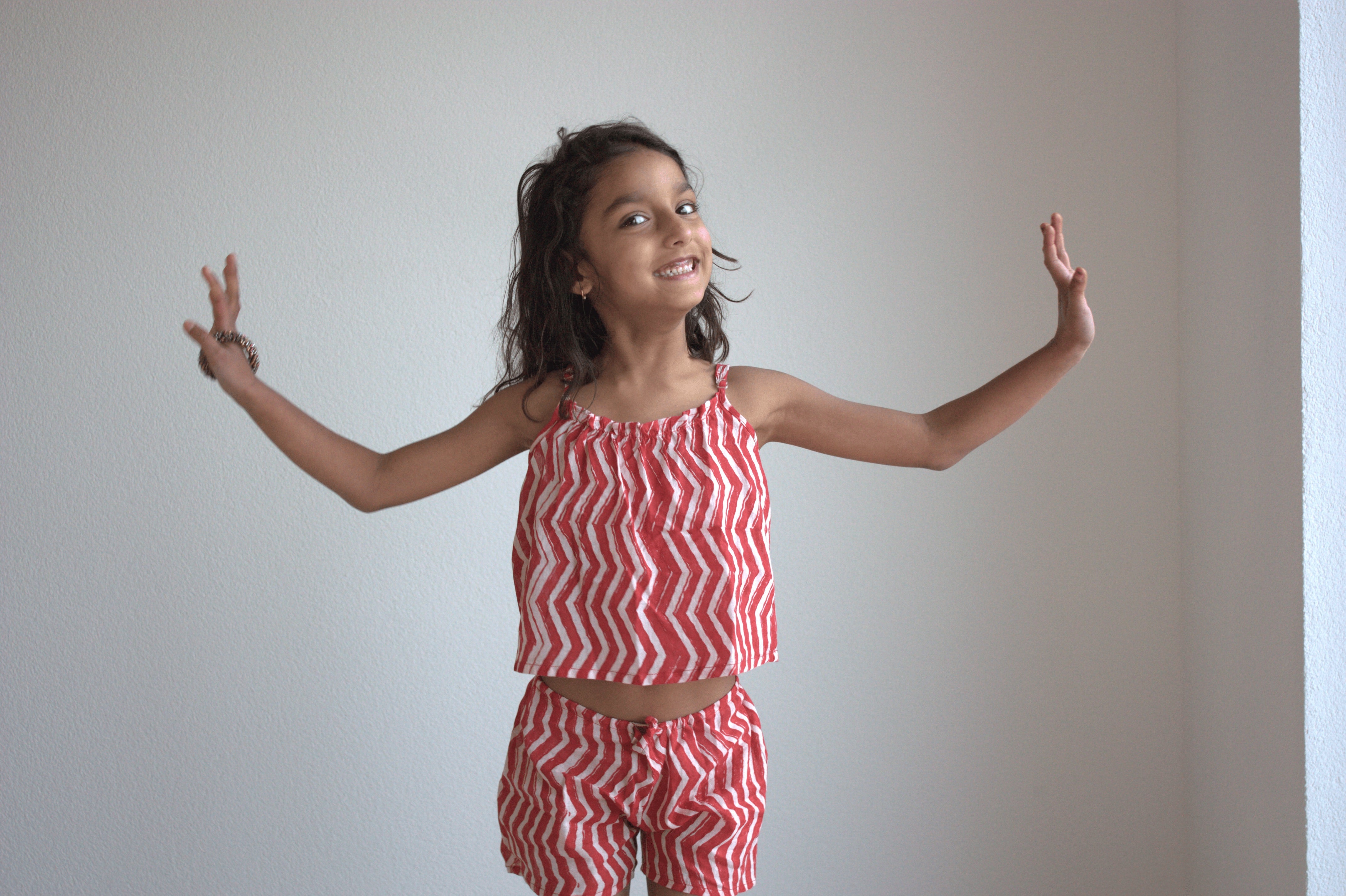 Zig-Zag Handblock-bedrucktes Co-Ord-Set