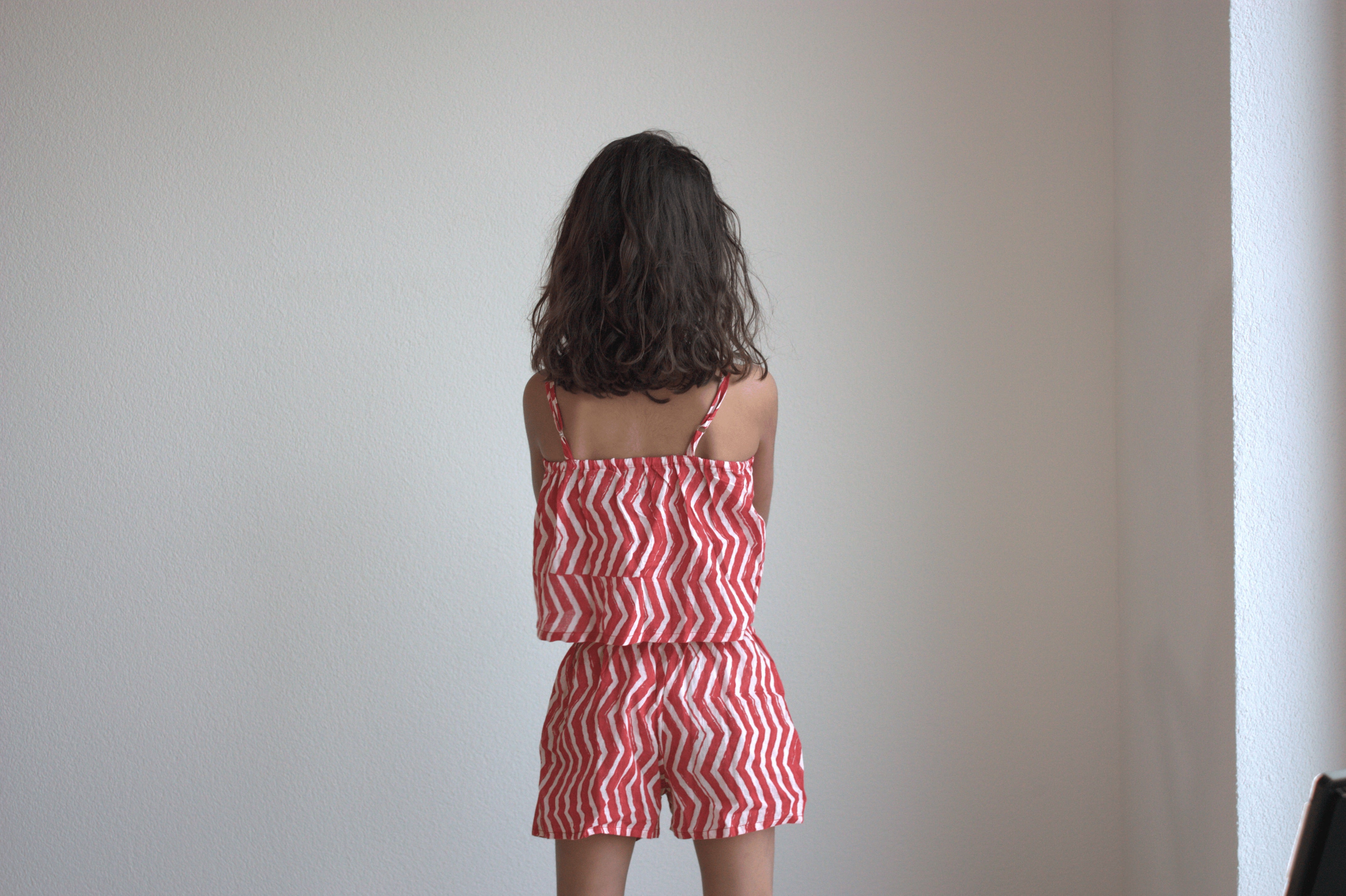 Zig-Zag Handblock-bedrucktes Co-Ord-Set