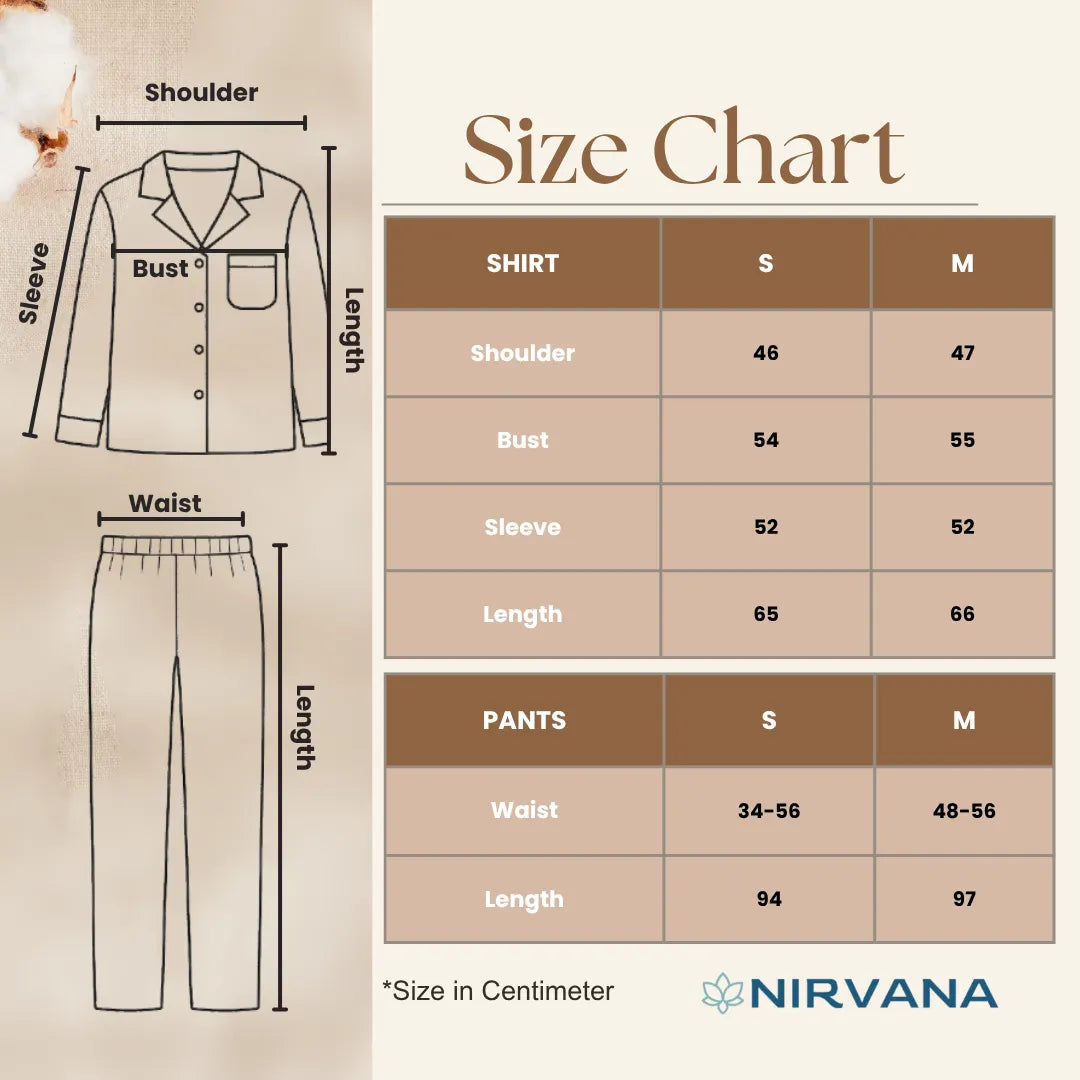 Brown Mirage Hand Block Printed Pajamas Set