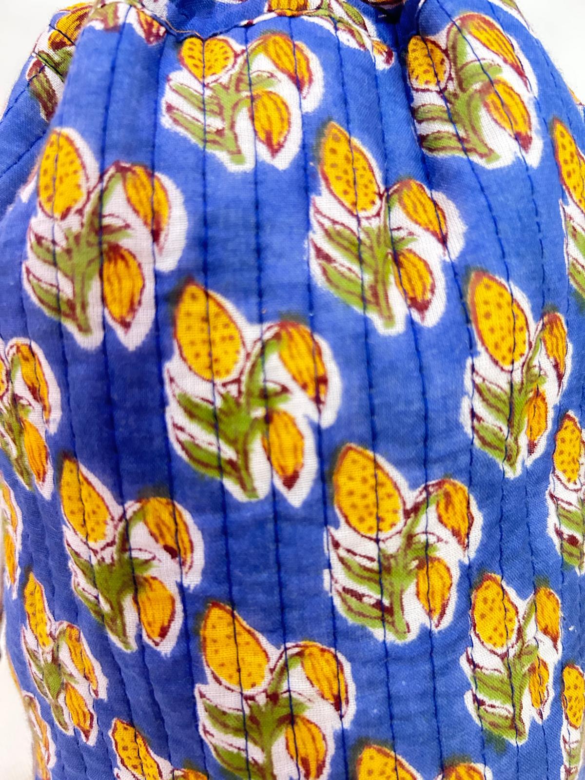 Handblock Printed Drawstring Bag